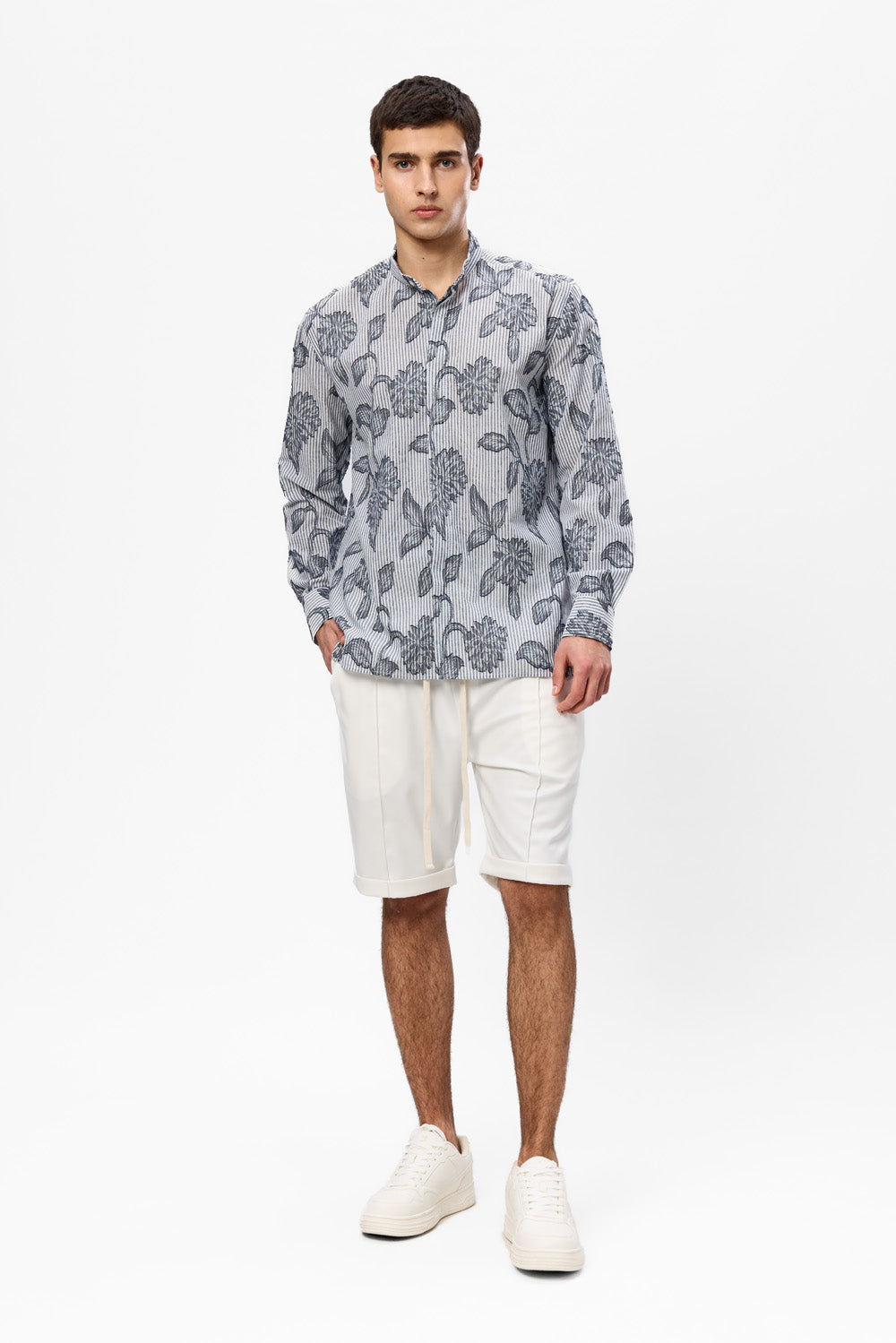 Thomas Off-White Cloth Shorts