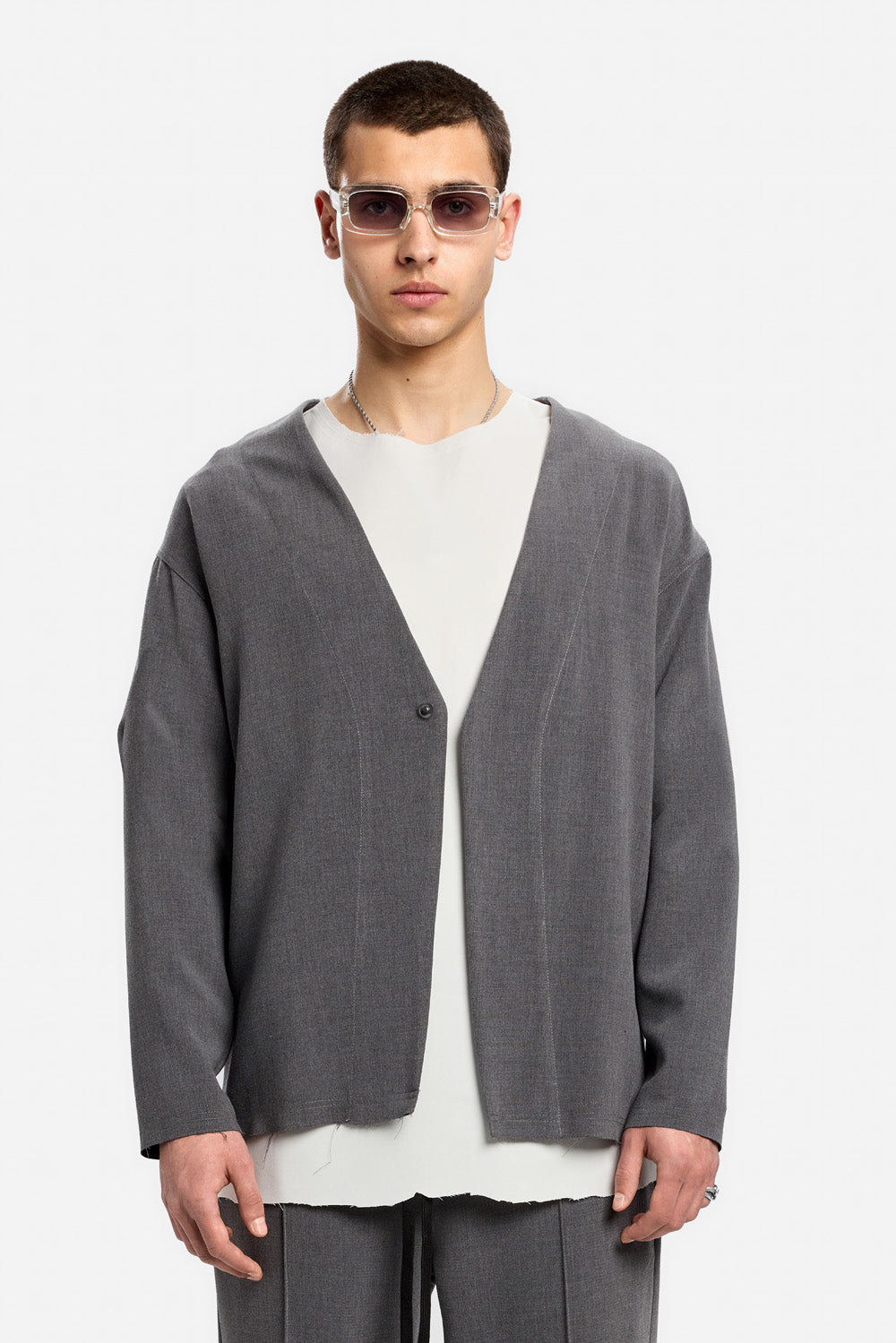 Cardigan 247 | Bărbați | Gri | Stil Modern & Elegant | Confort & Funcționalitate | Atelier Hamza