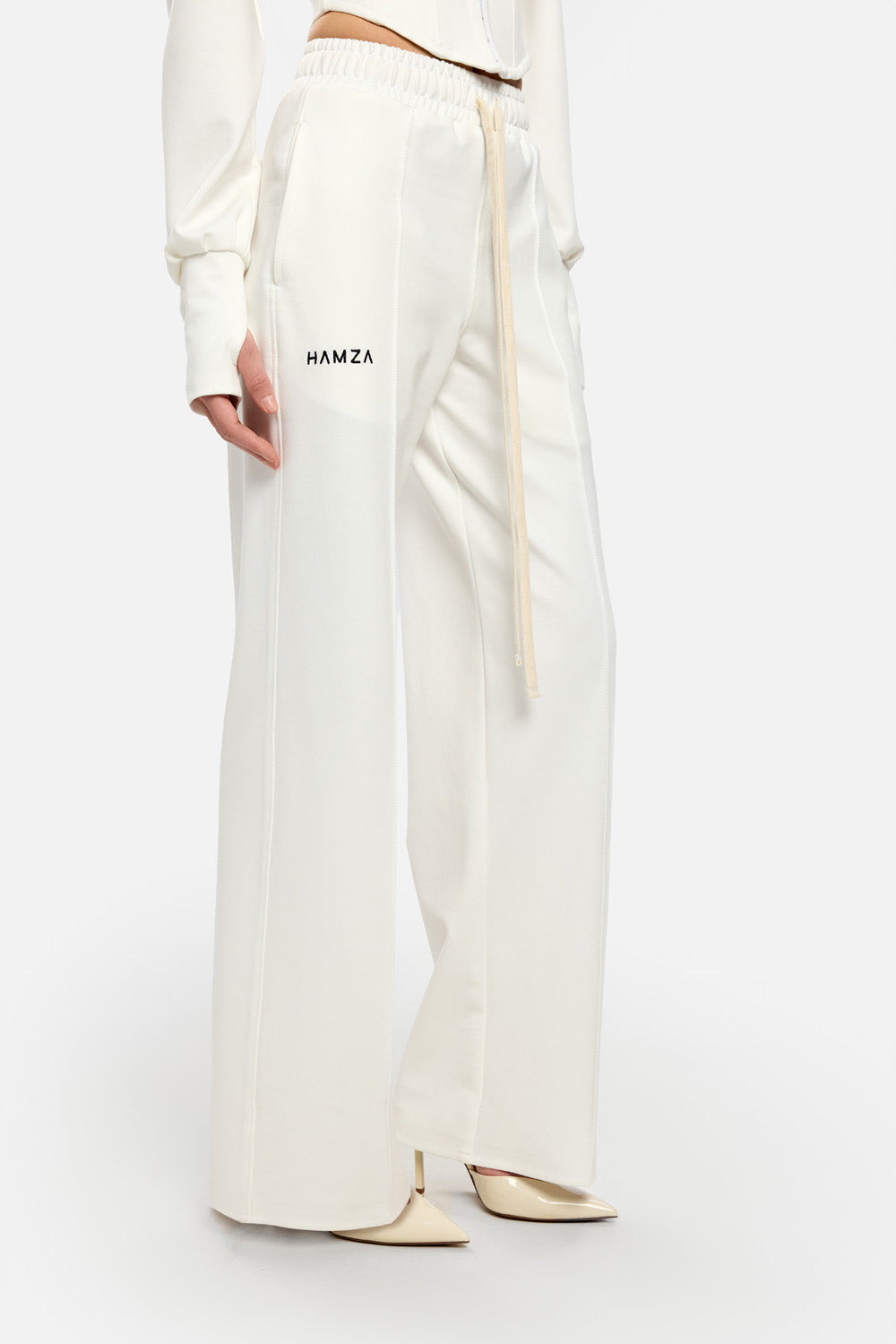 Karol off white flared Pants