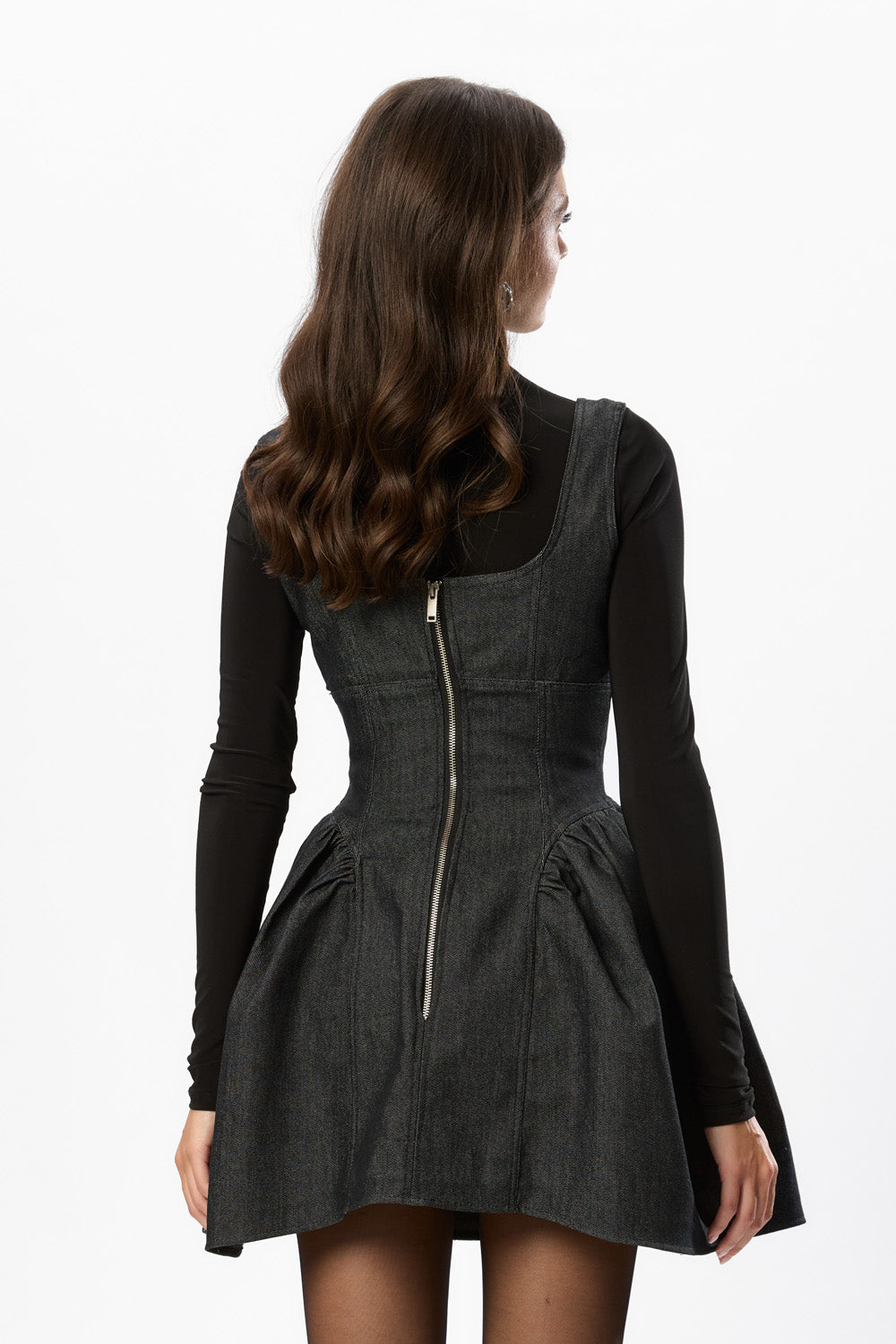Alicia Dark Blue Denim Mini Dress