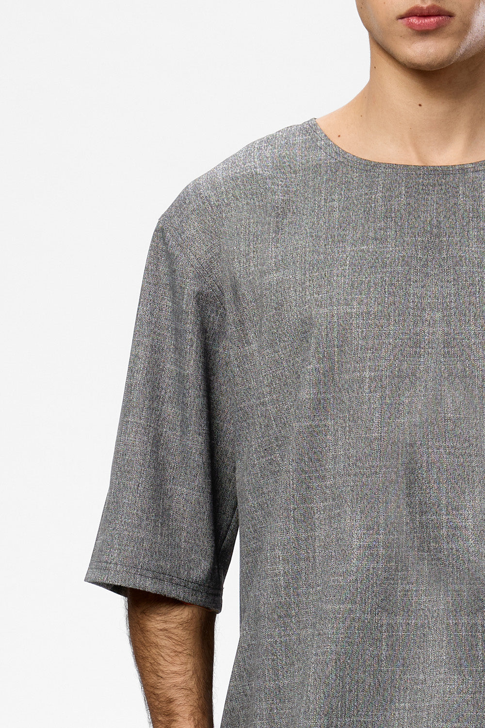 Thom grey melange cloth T-shirt