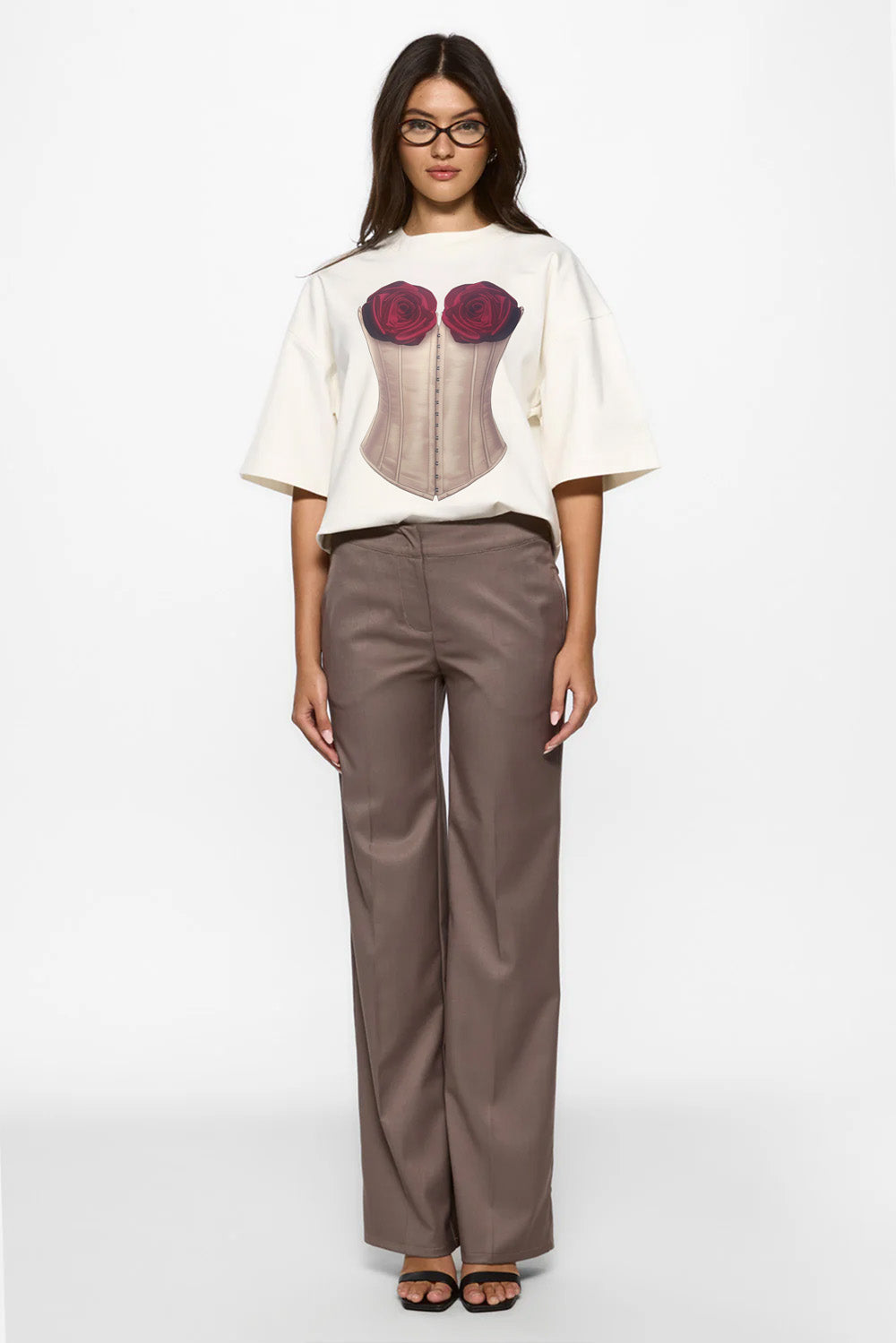 Tricou off-white cu imprimeu Vanilla