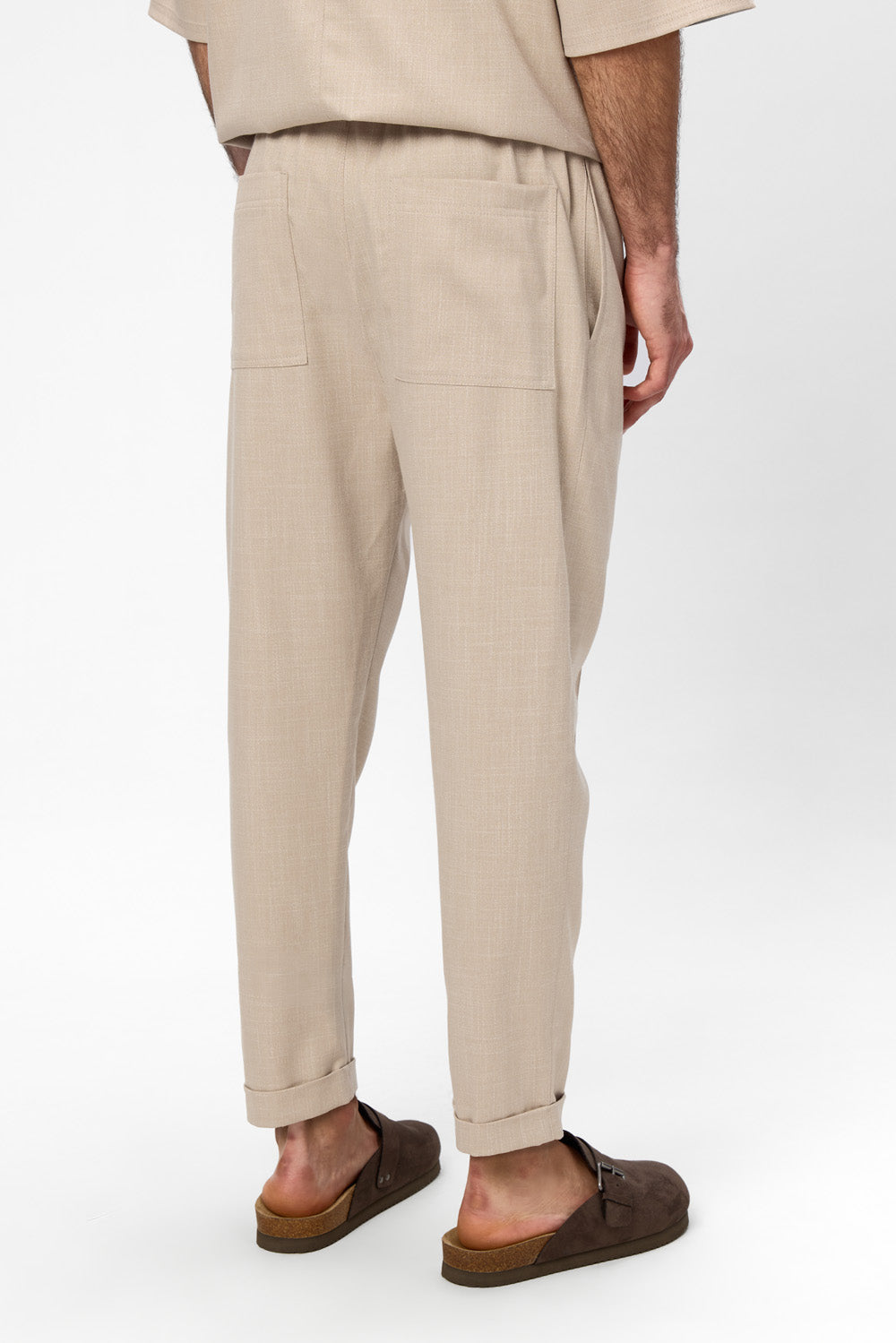 Thom Grey Melange Cloth Pants