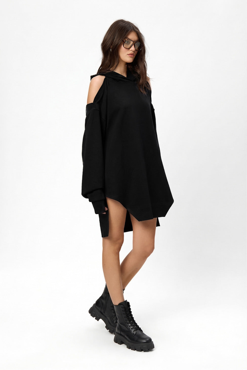 Hanorac-Rochie negru Fragile Riana
