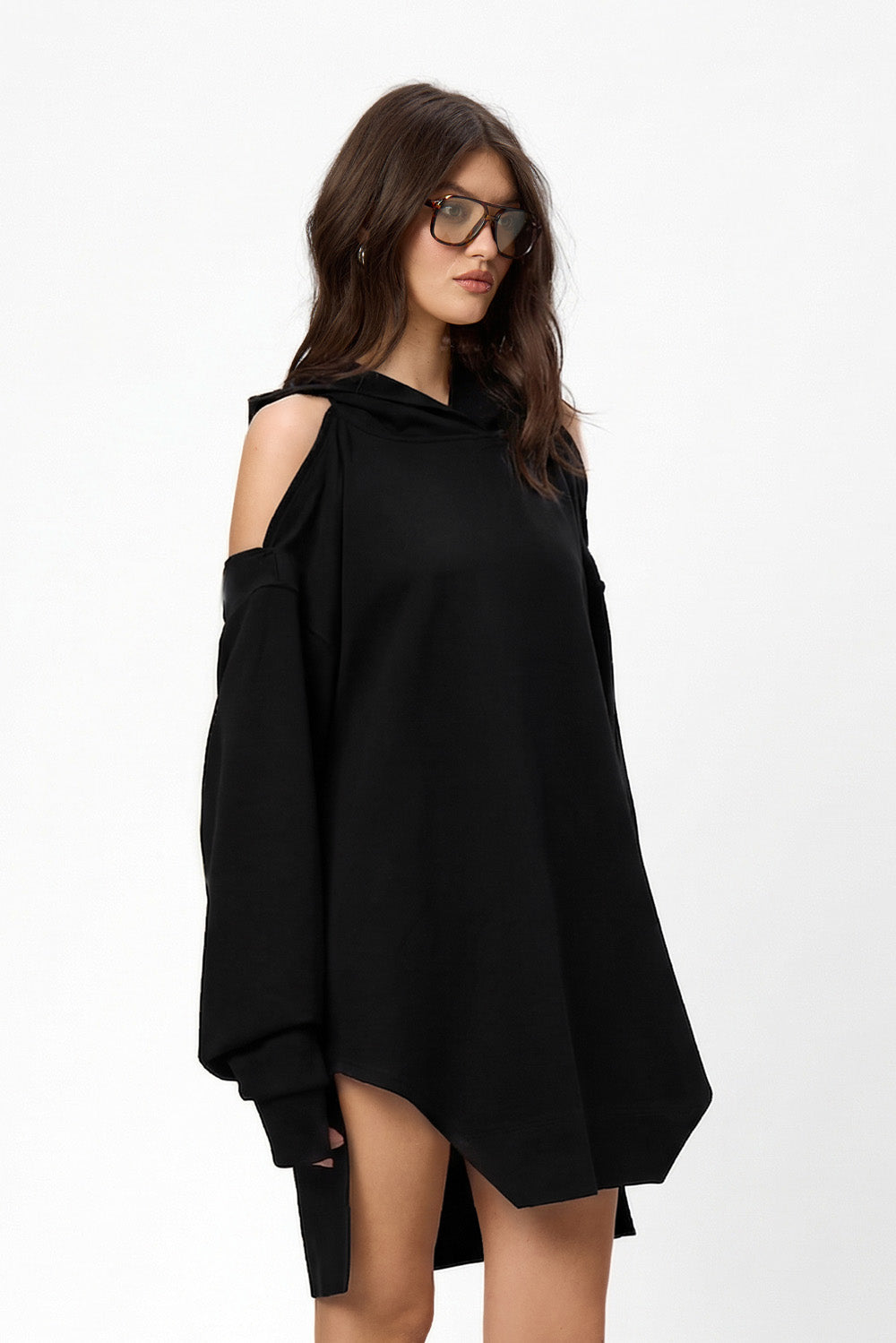 Hanorac-Rochie negru Fragile Riana