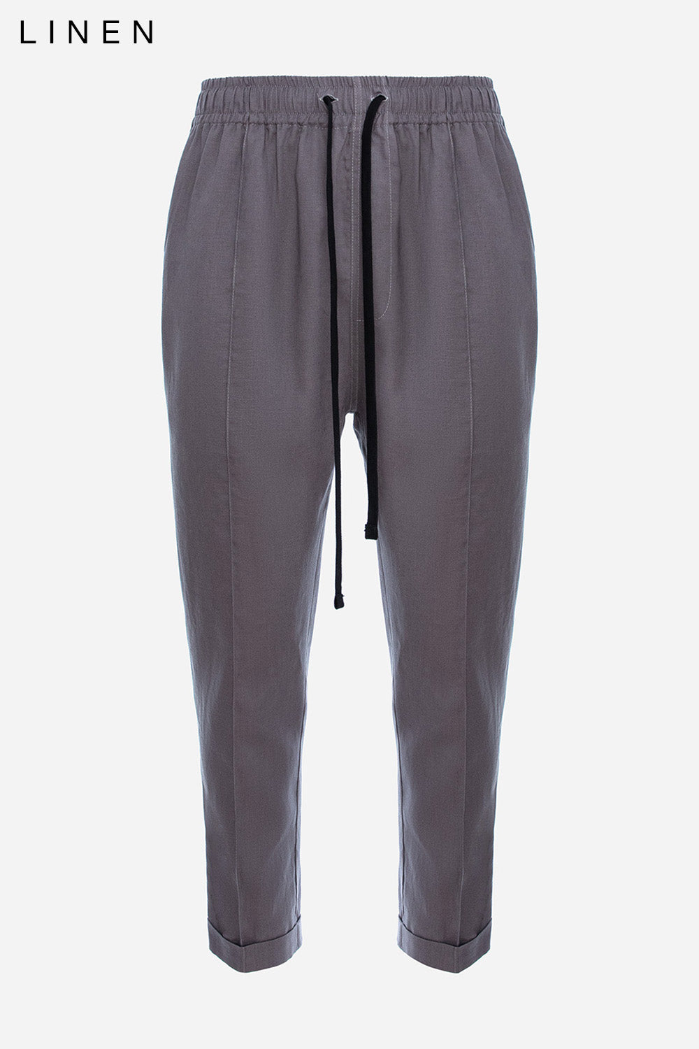 Pantaloni din in crem Thom