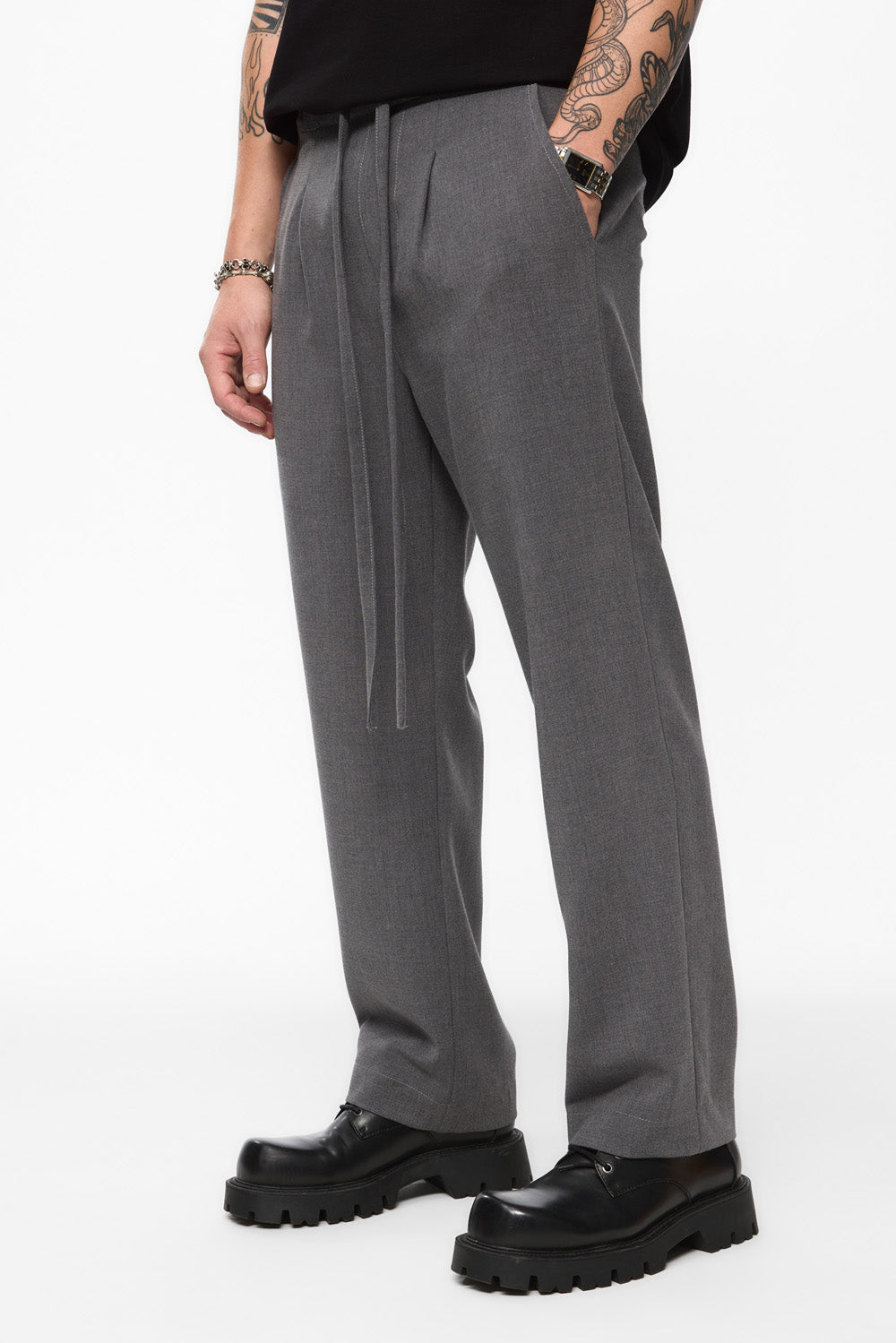 Pantaloni gri din stofa 247 V2