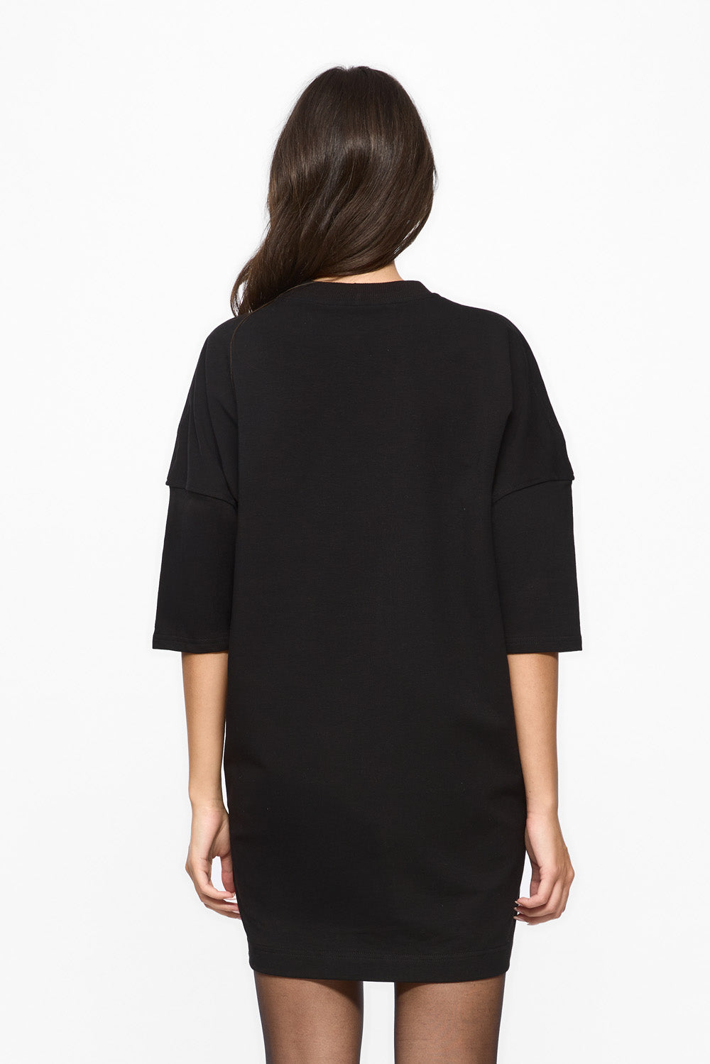 Eva Printed Black Dress