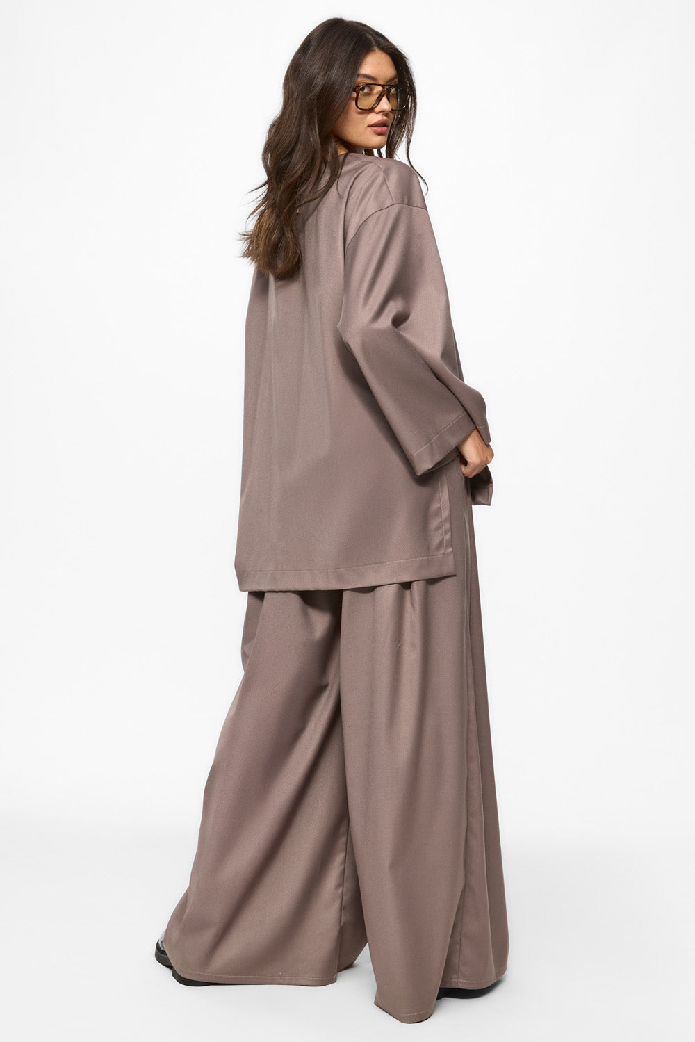 Cardigan bej din stofa Kimi