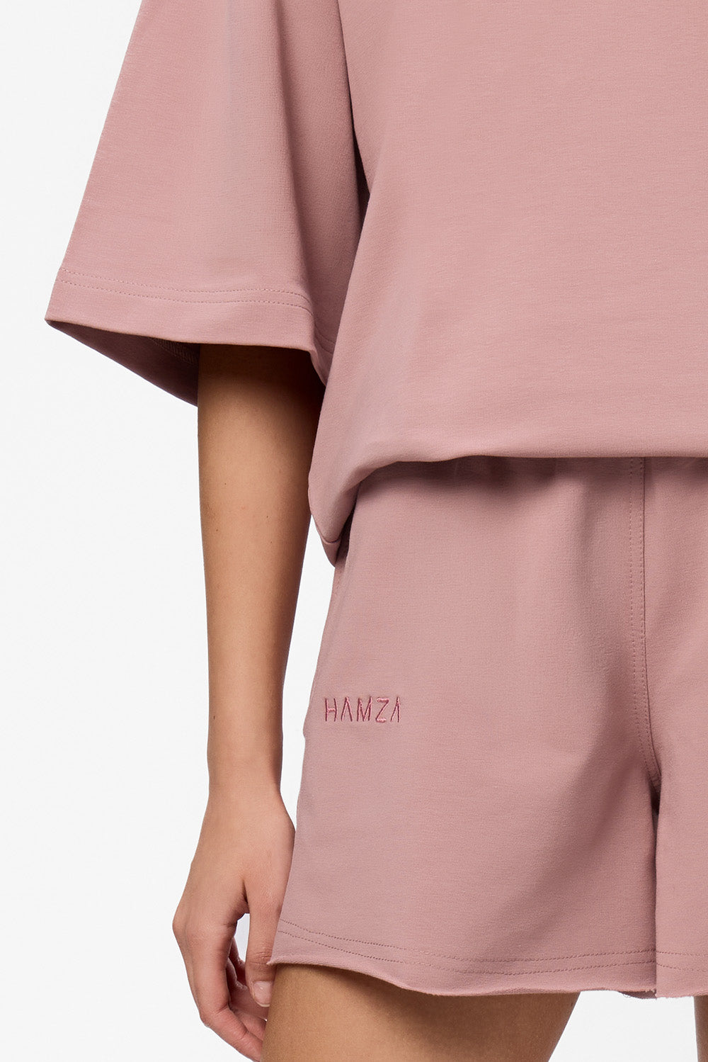 Pantaloni scurti roz din bumbac Powder PInk