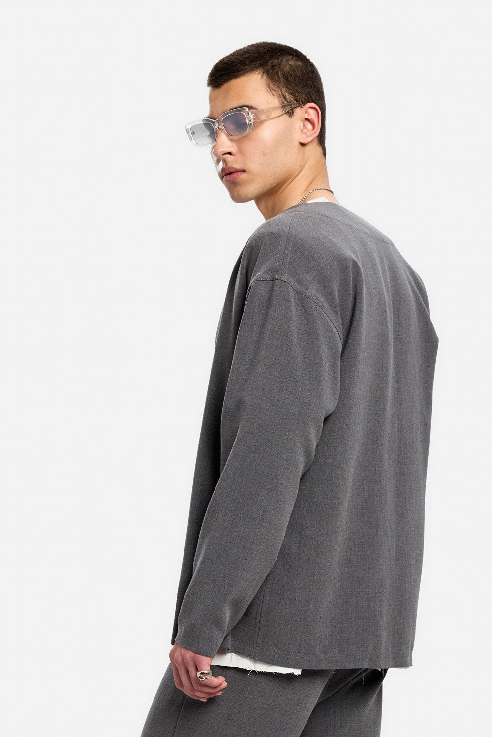 Cardigan 247 | Men | Grey | Modern & Elegant Style | Comfort & Functionality | Atelier Hamza