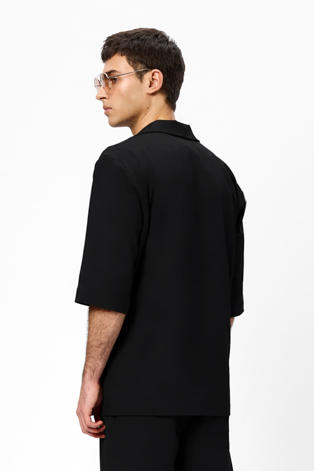 Sacou negru de stofa Riviera