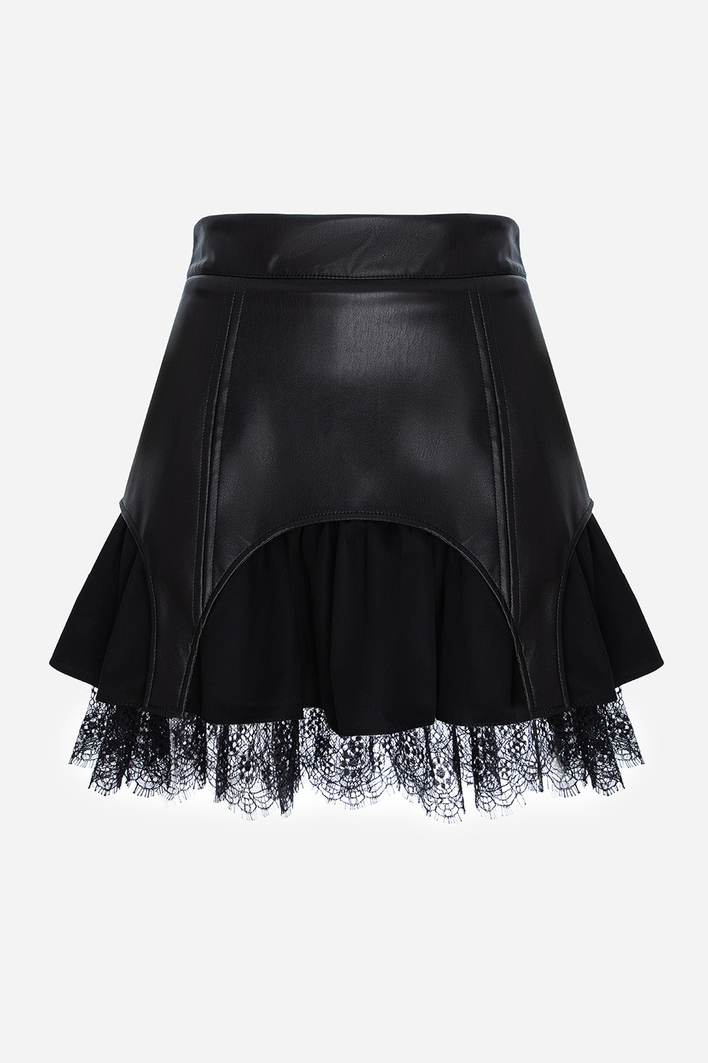 Black Swan Leather skirt with gartier straps