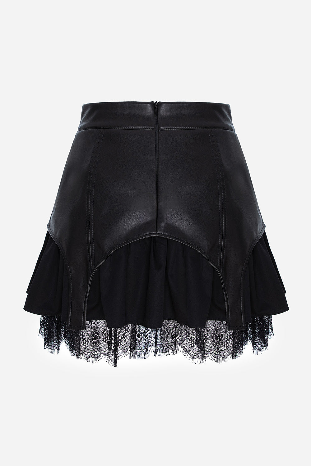 Black Swan Leather skirt with gartier straps