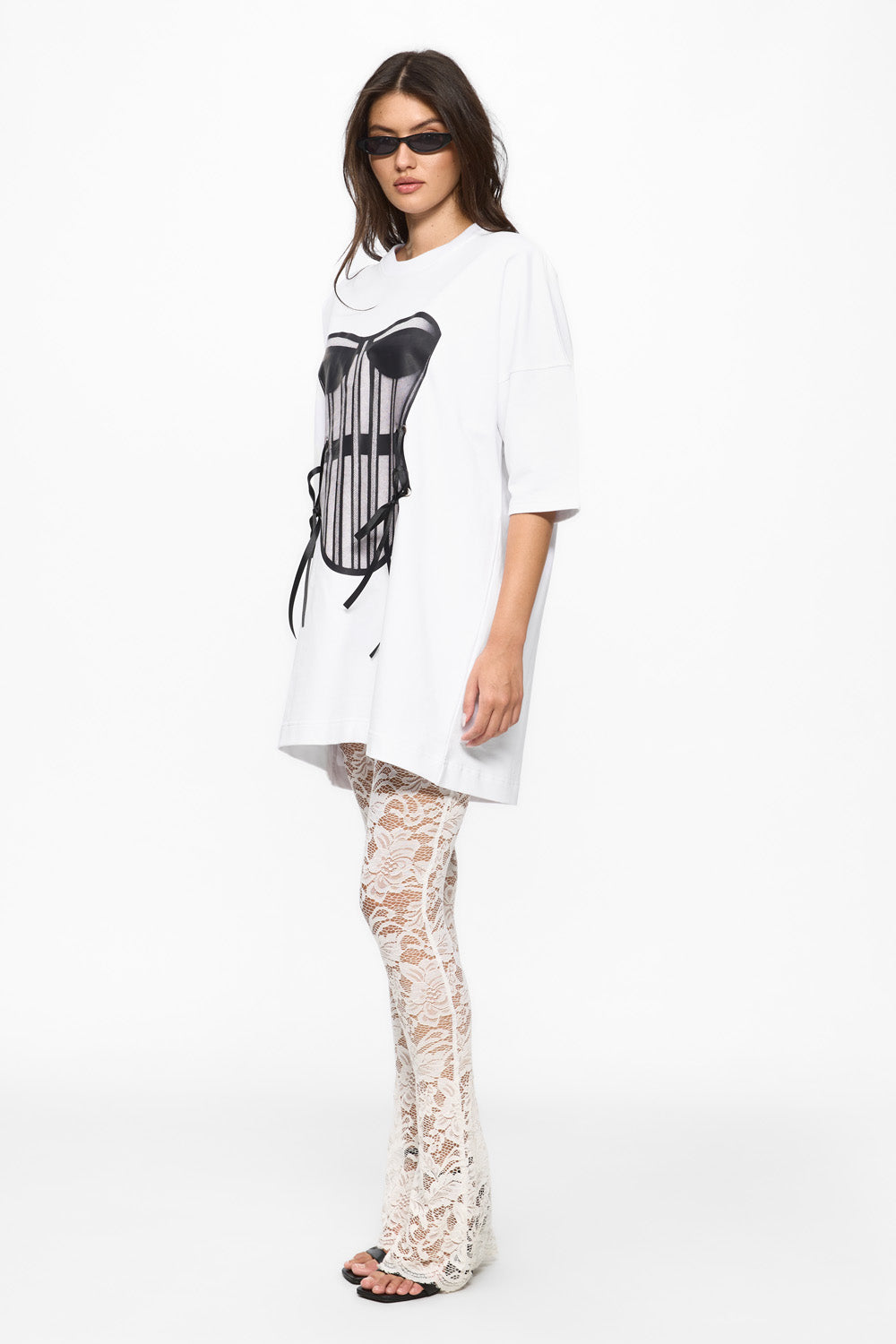 Provocateur Printed White Dress