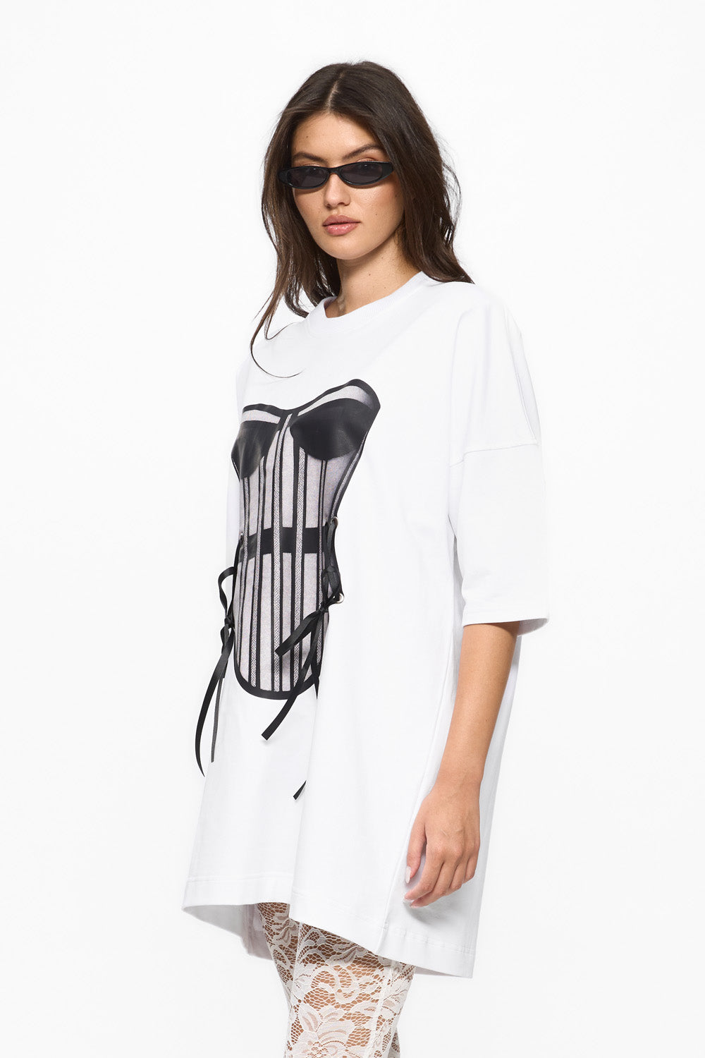 Provocateur Printed White Dress