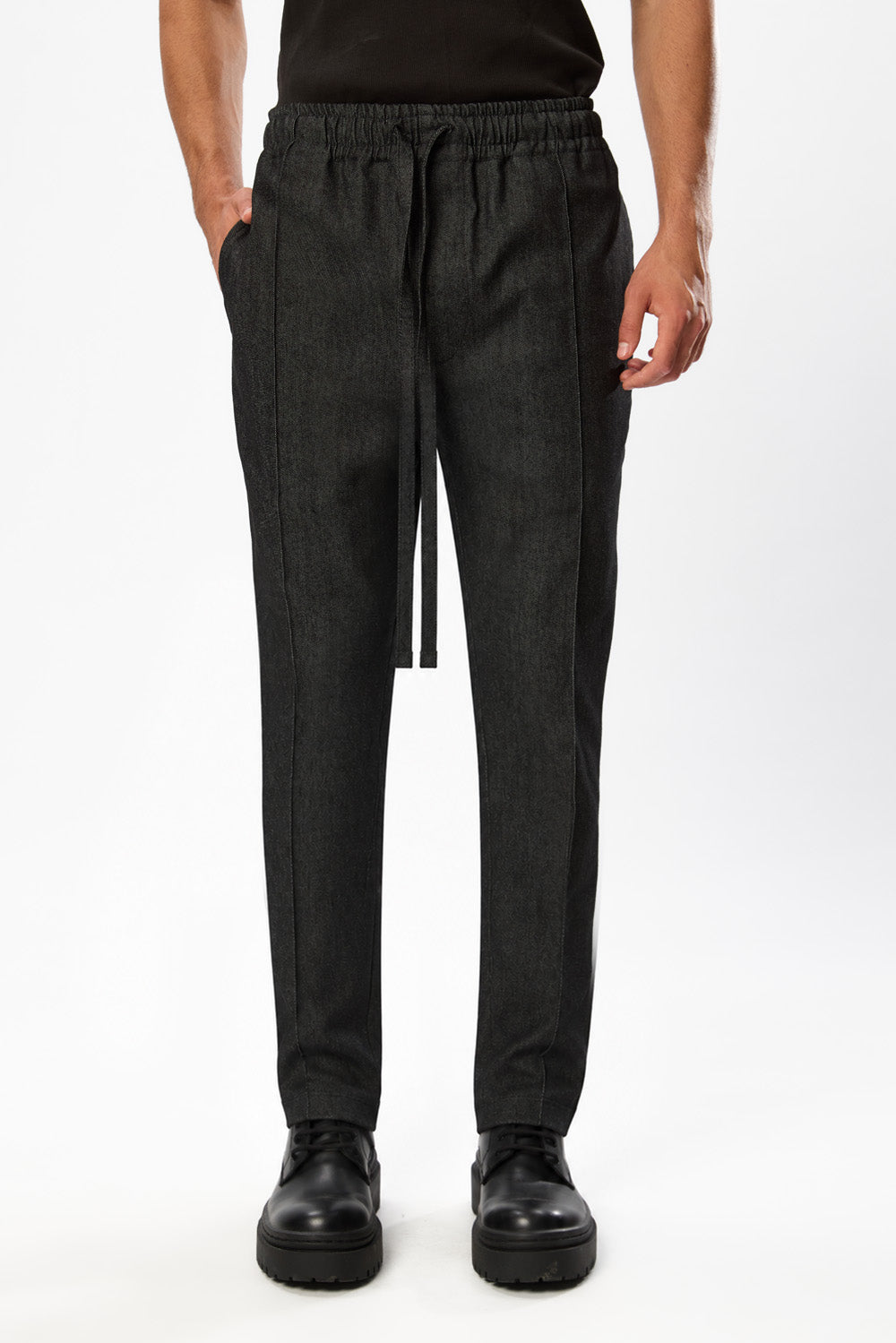 Pantaloni dark blue din denim Six V2