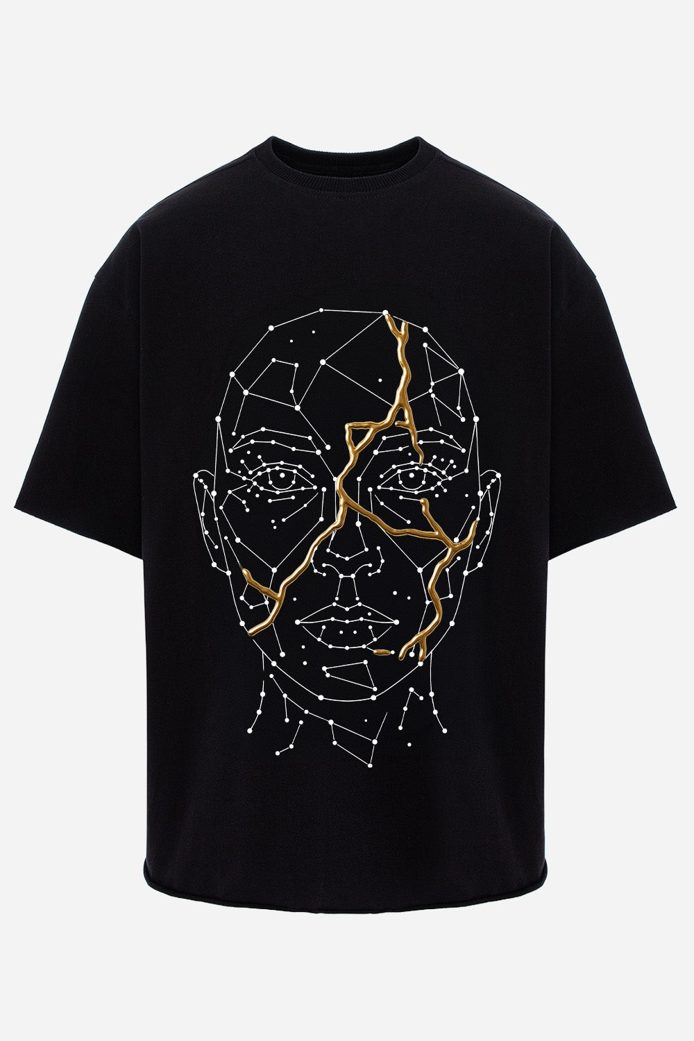 Tricou negru cu imprimeu Ginza