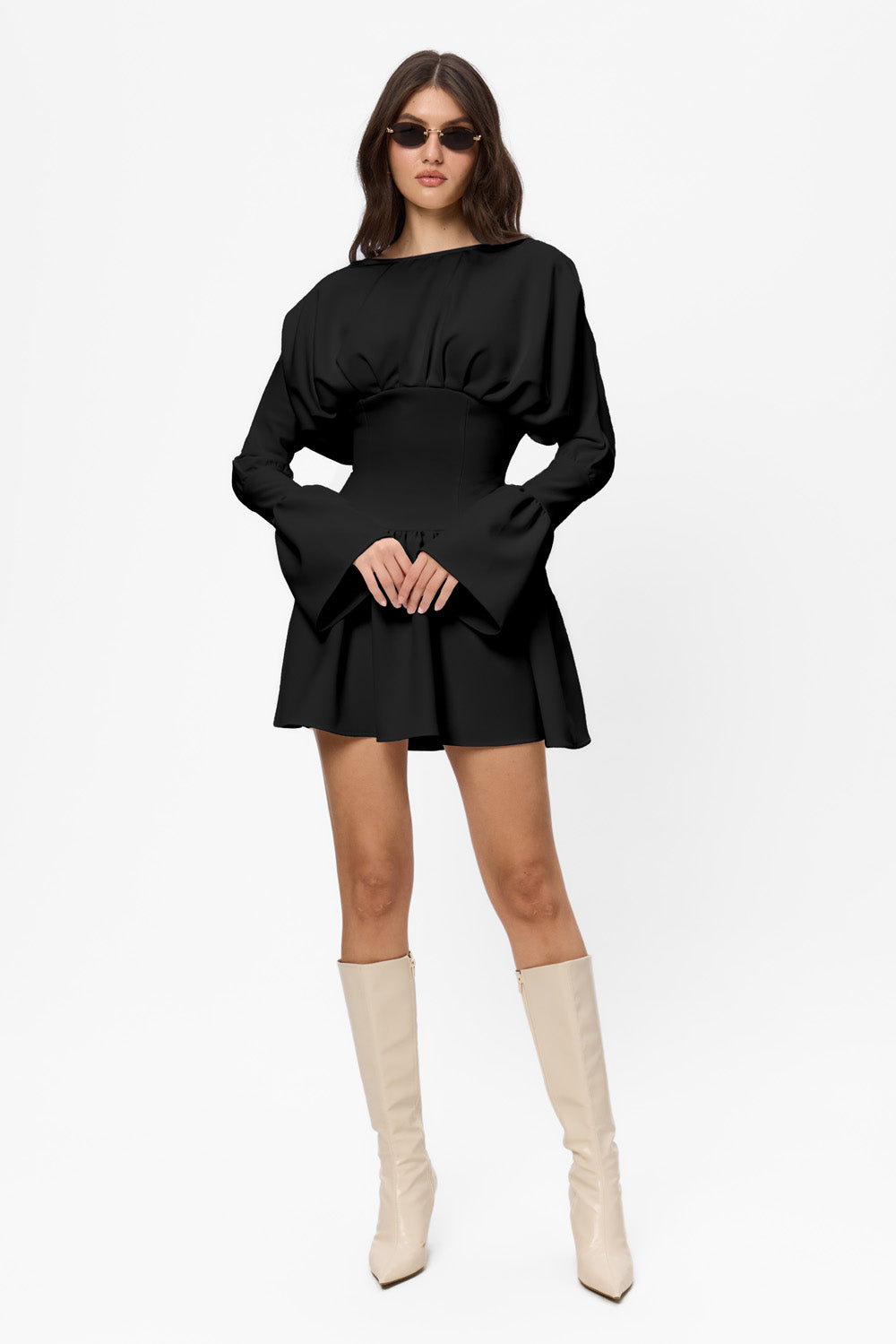 Rochie Neagra din stofa Nyssa Cloth