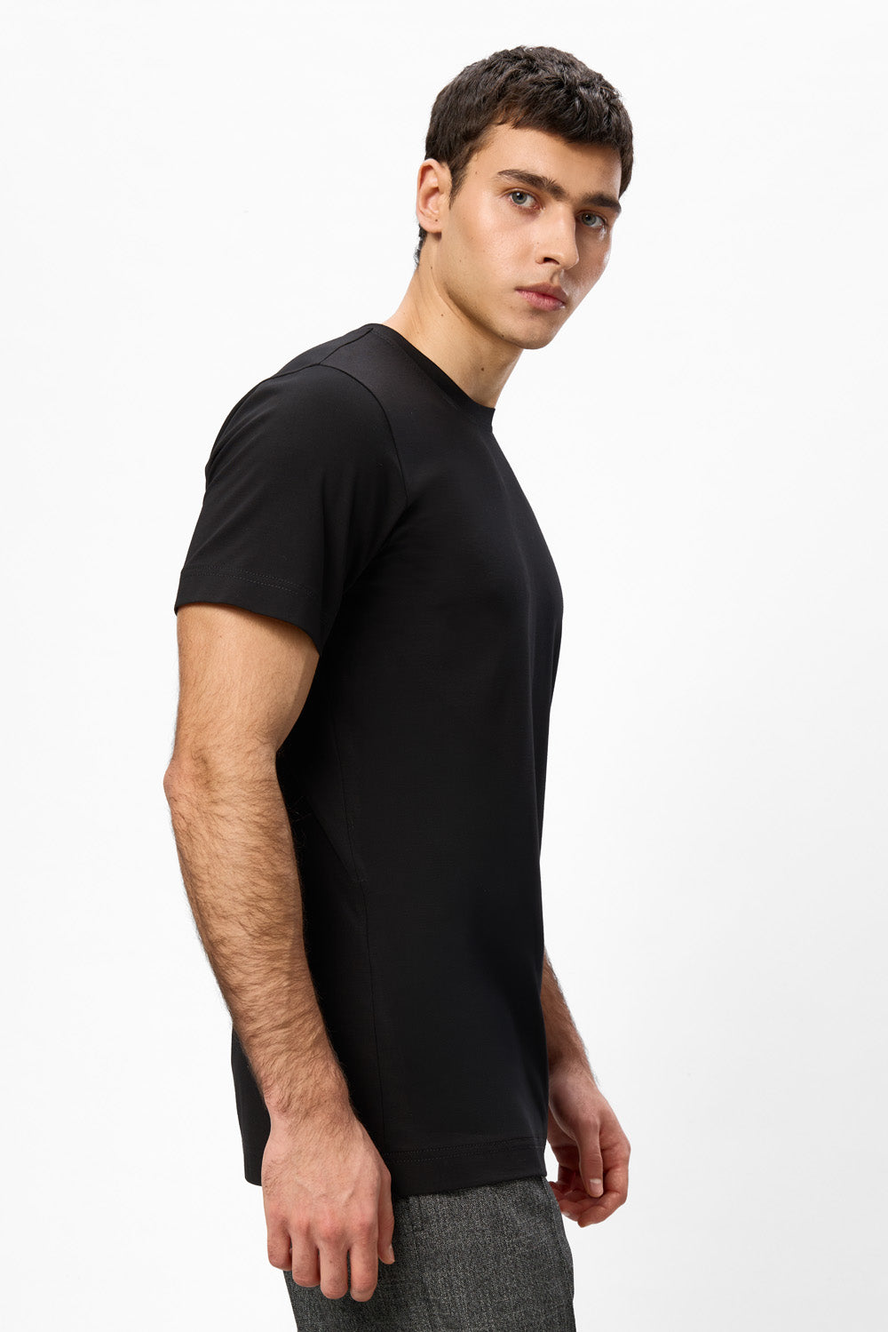 Tricou negru fit Como