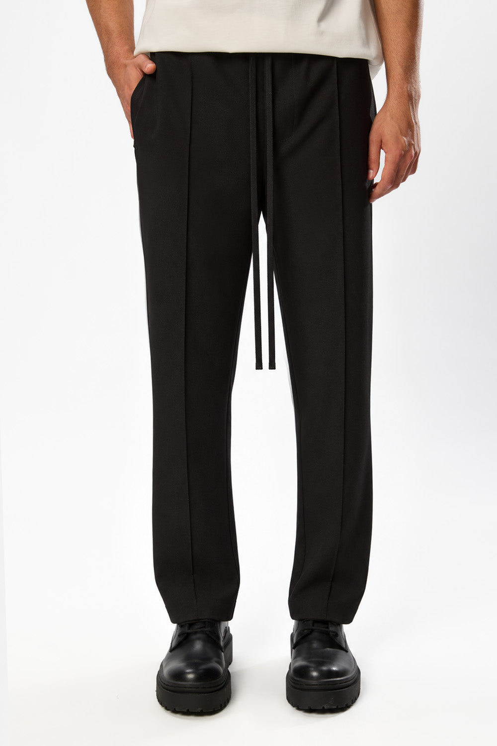 Pantaloni negri din stofa cu lână 247