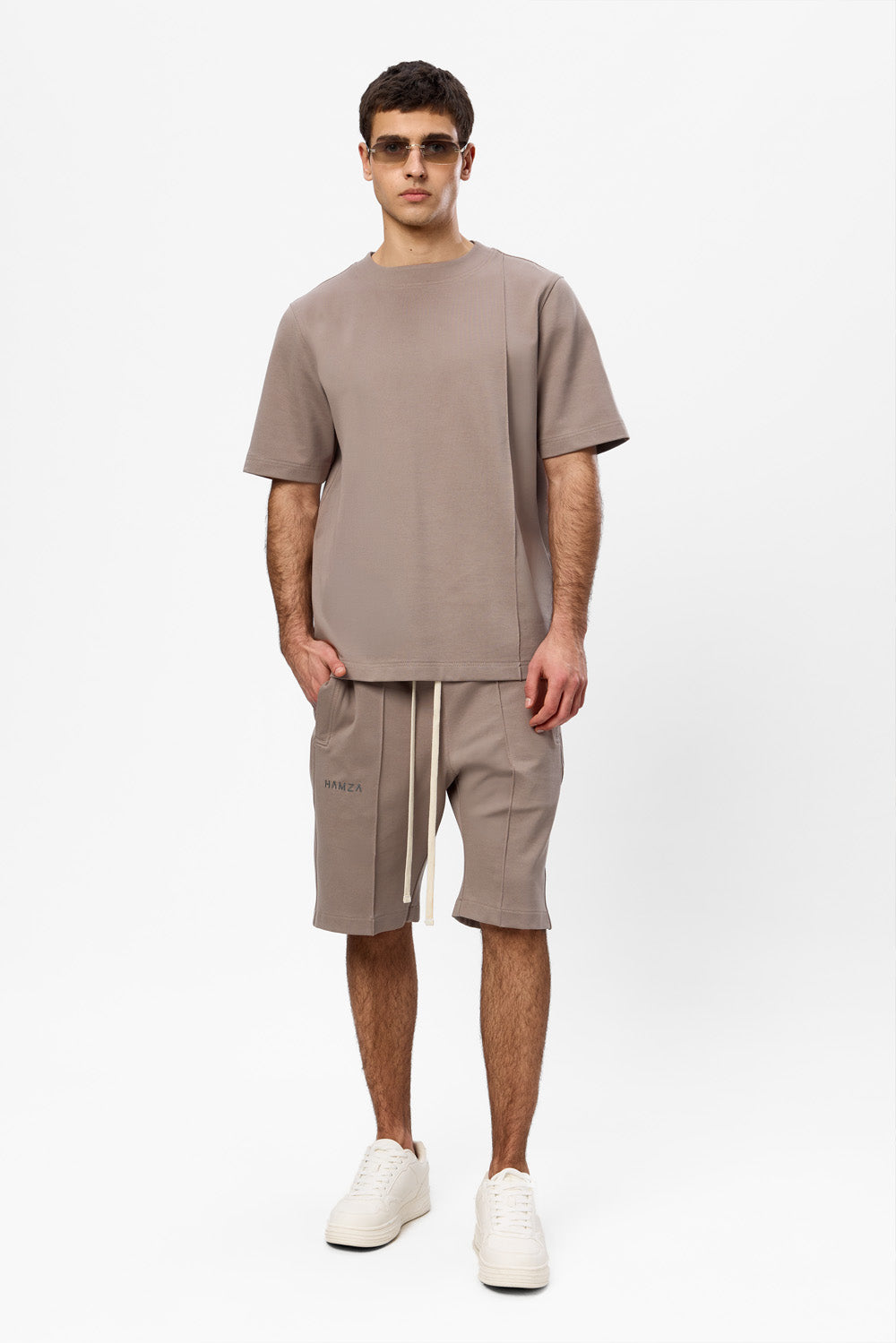 Pantaloni scurti bej Khan
