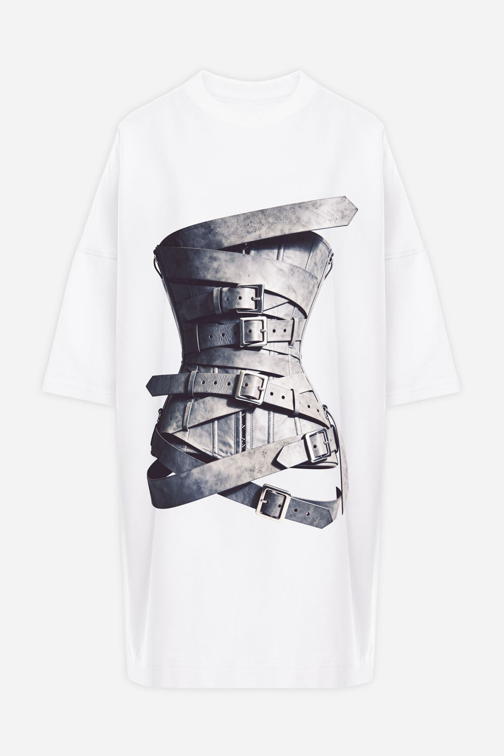 Rochie neagra cu imprimeu Silver Belt