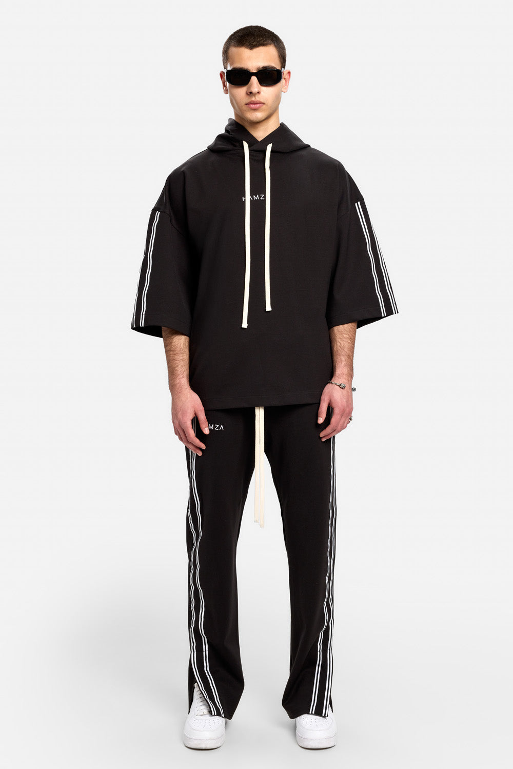Pantaloni negri cu slit lateral Roma