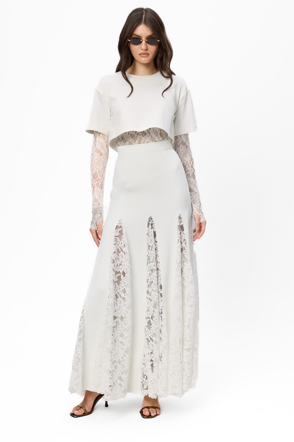 Top off-white cu body din dantela Osaka