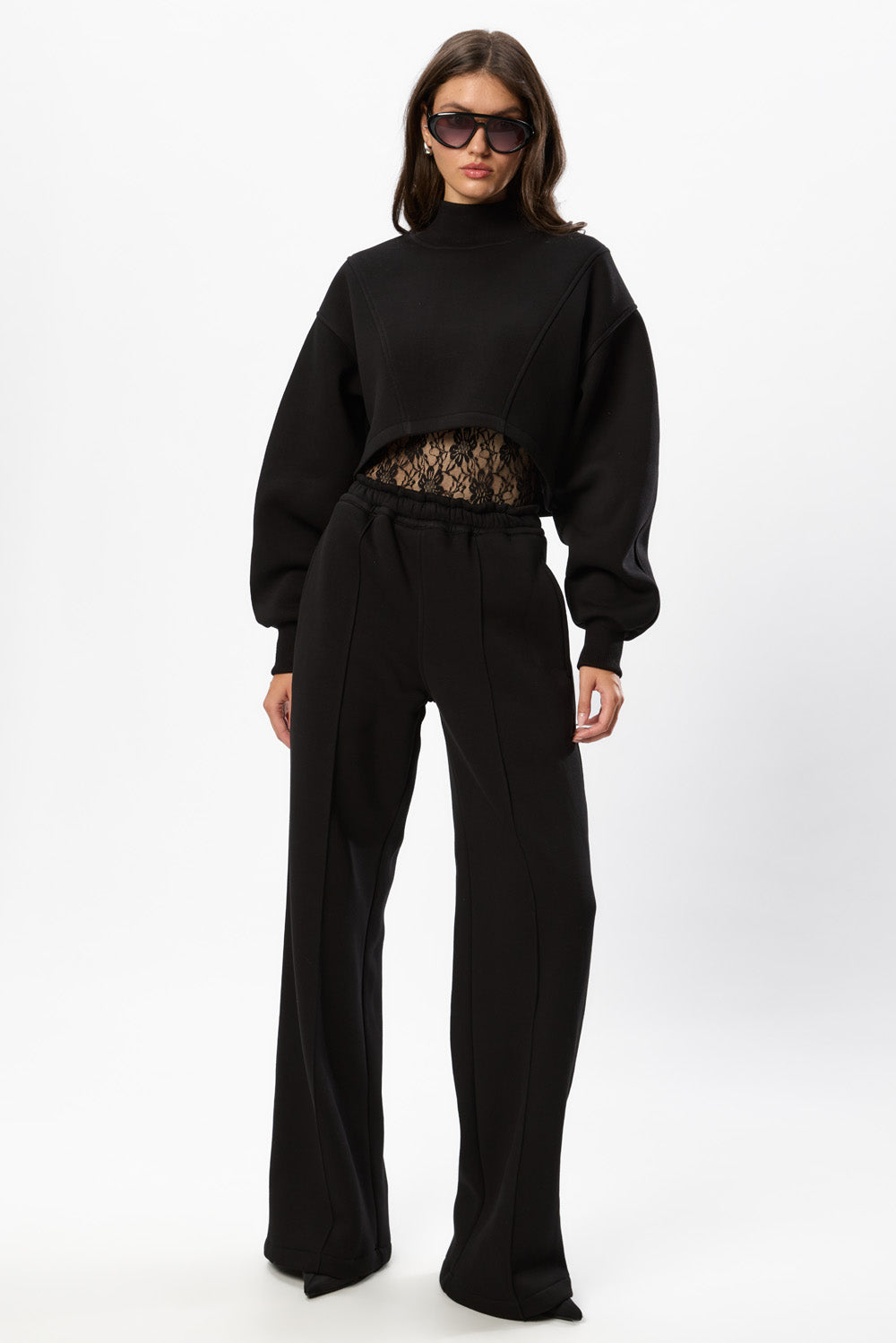 Osaka turtleneck fleece Black