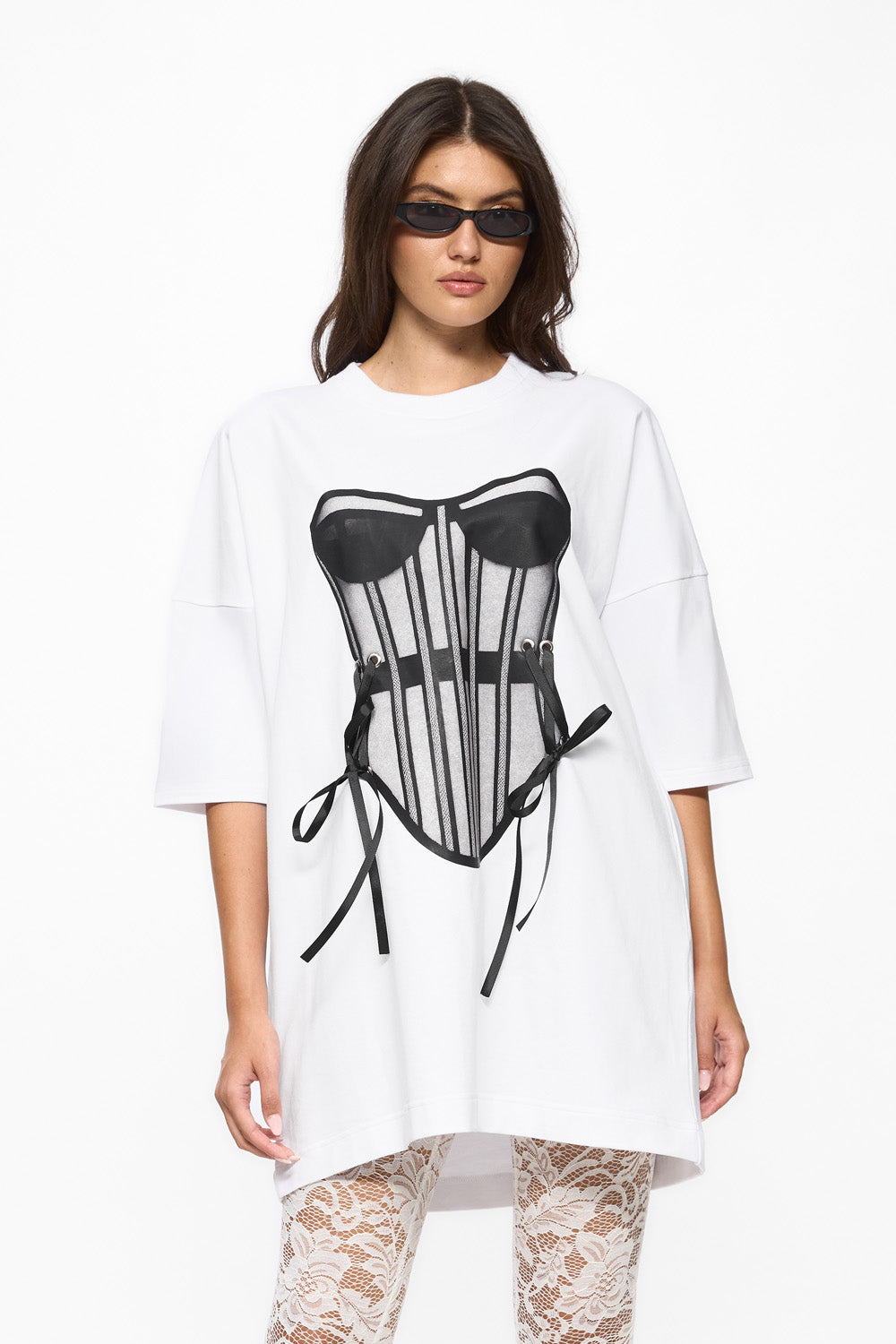 Provocateur Printed White Dress