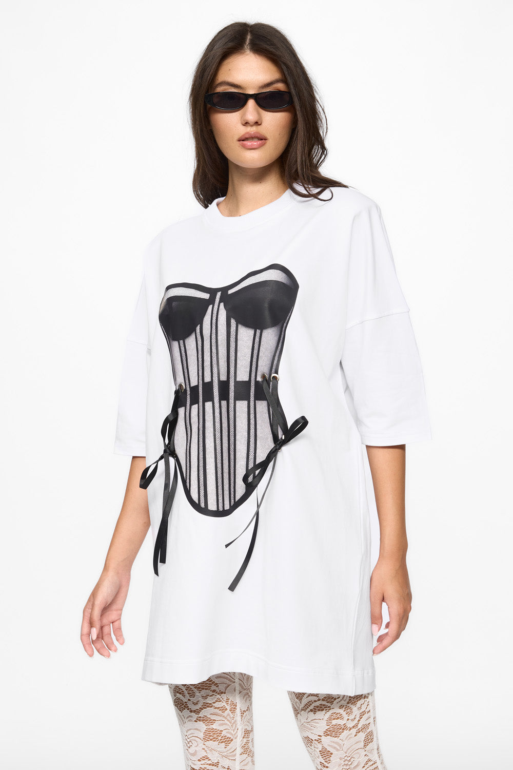 Provocateur Printed White Dress