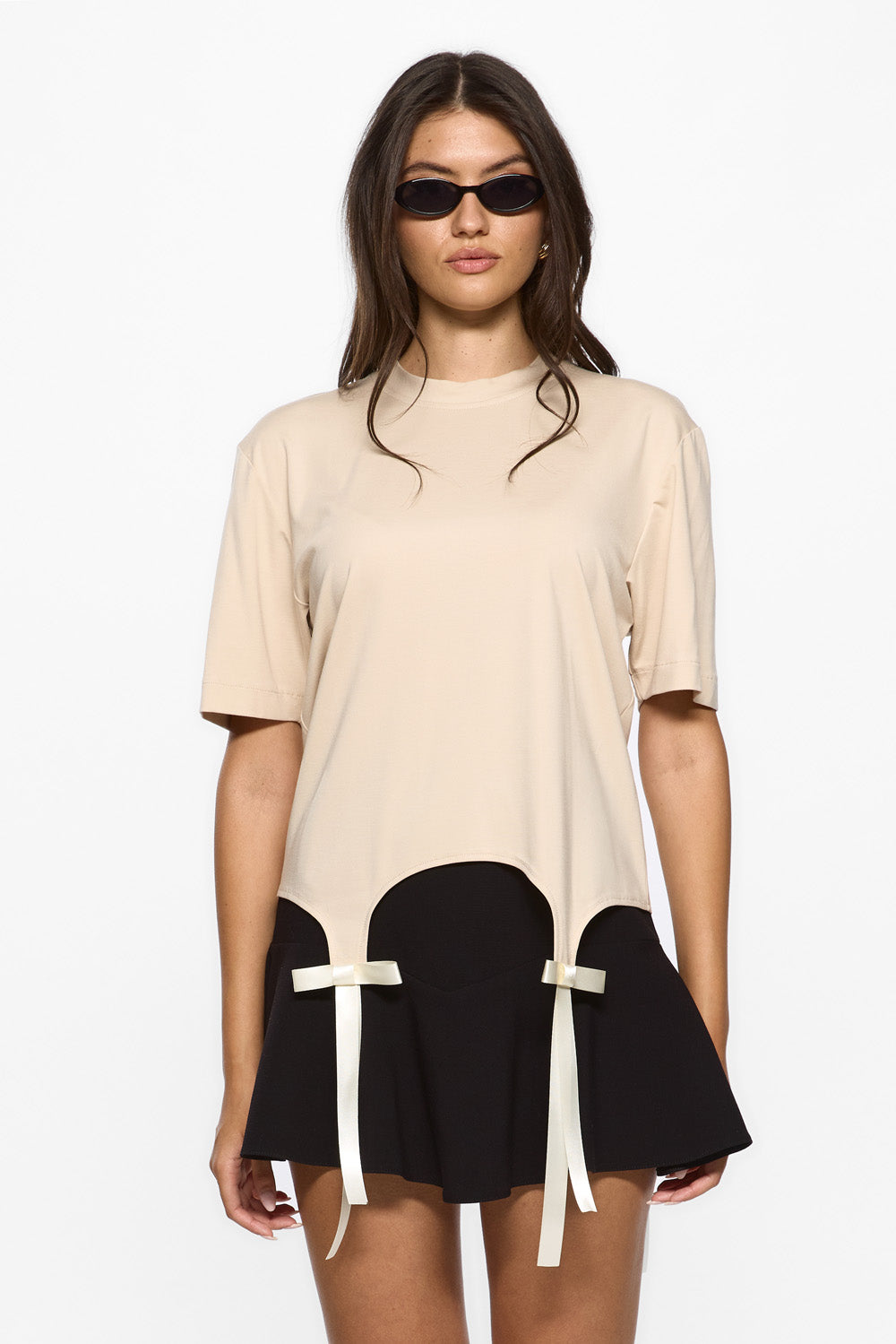 Tricou vanilla cu fundite aplicate manual Charme