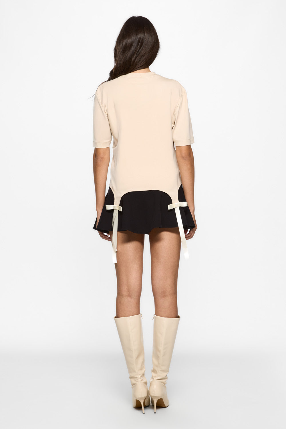 Tricou vanilla cu fundite aplicate manual Charme