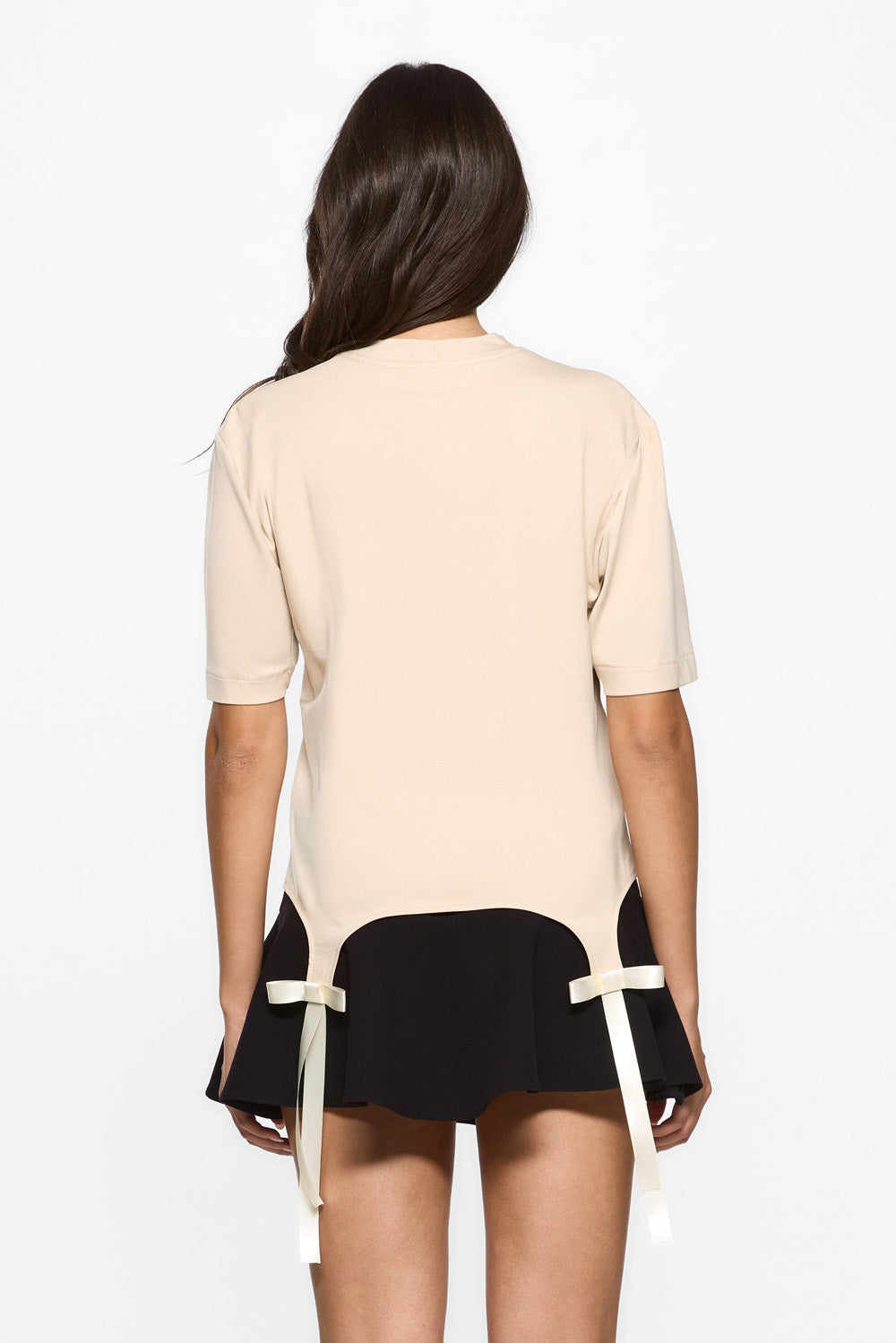 Tricou vanilla cu fundite aplicate manual Charme