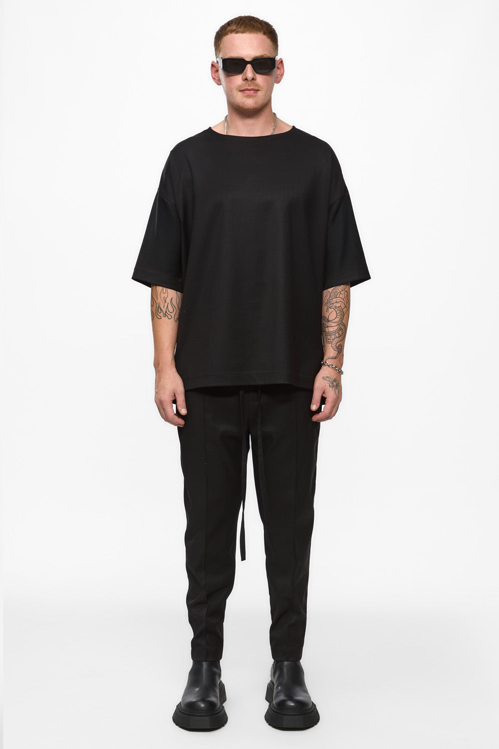 Tricou Negru din Stofa Thom V2