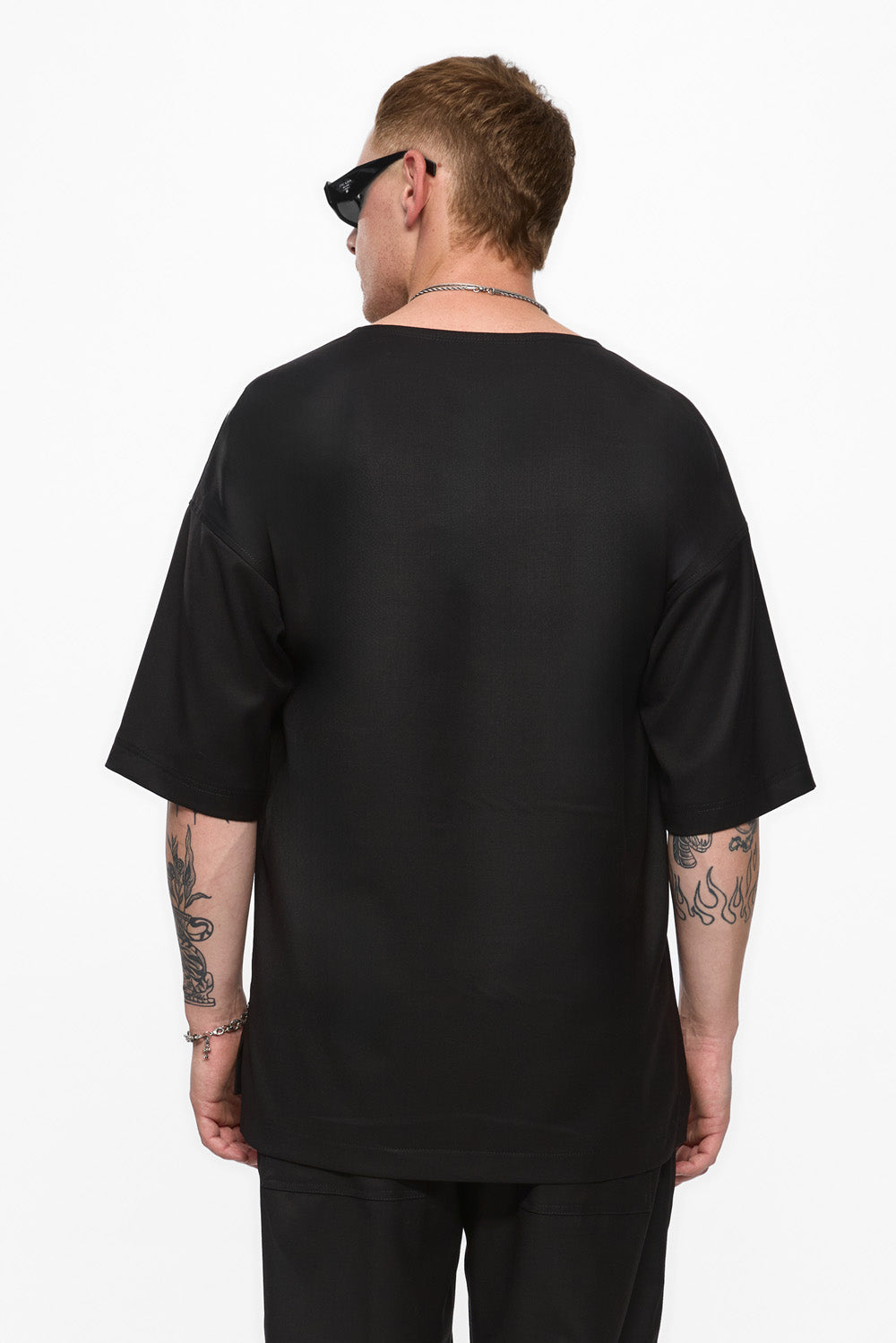 Tricou Negru din Stofa Thom V2