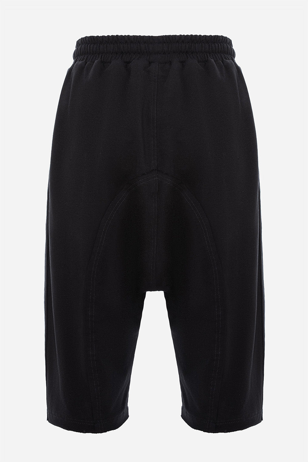Pantaloni scurți din bumbac Ryk cu tur lasat | Bărbați | Negru | Stil Modern & Elegant | Confort & Funcționalitate | Atelier Hamza