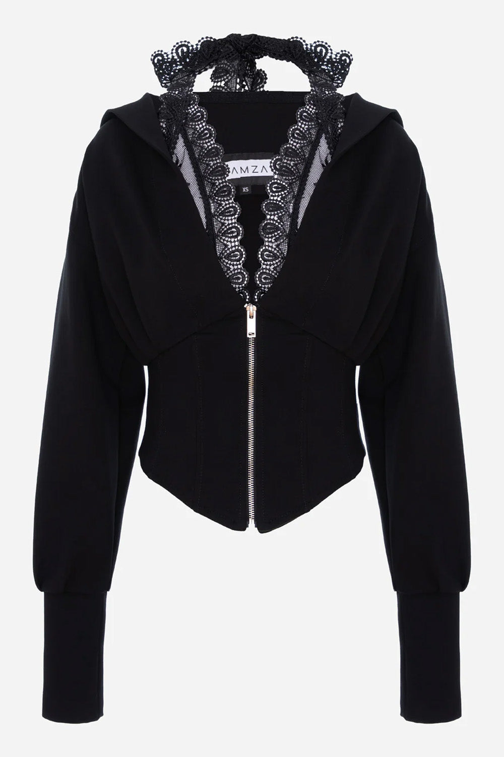Karol v2 lace black Hoodie with corset