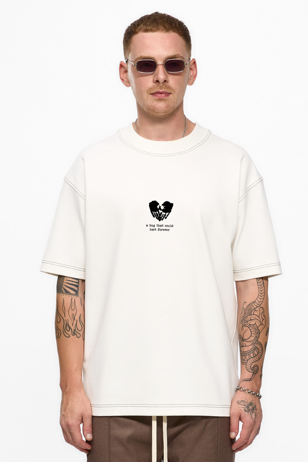 Tricou Off-White cu imprimeu Valentines
