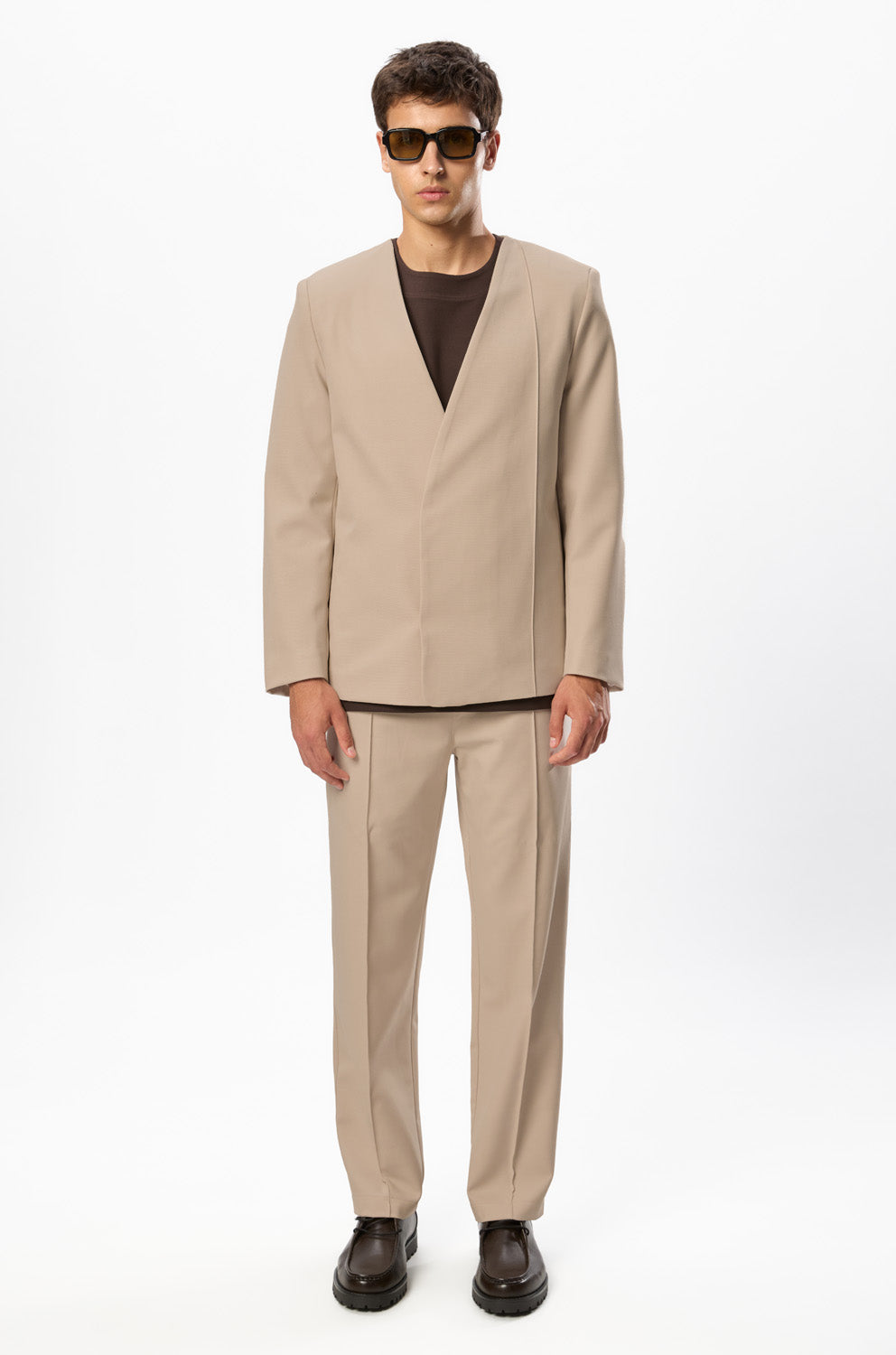 247 Beige Wool Blend Blazer