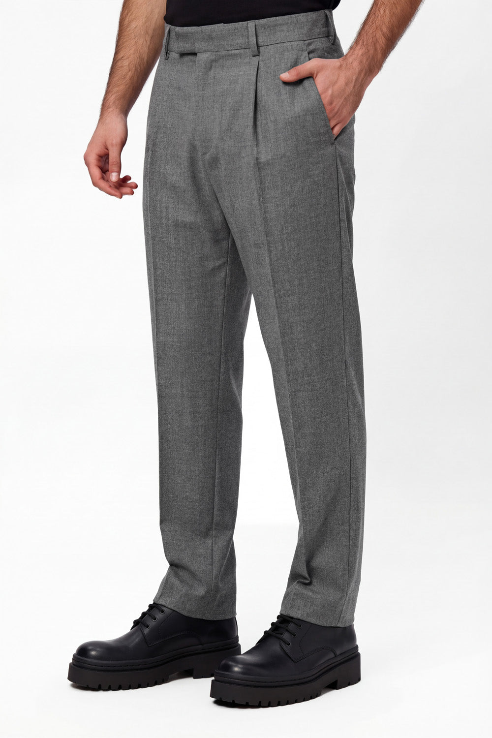 Pantaloni gri din stofa 247 A1