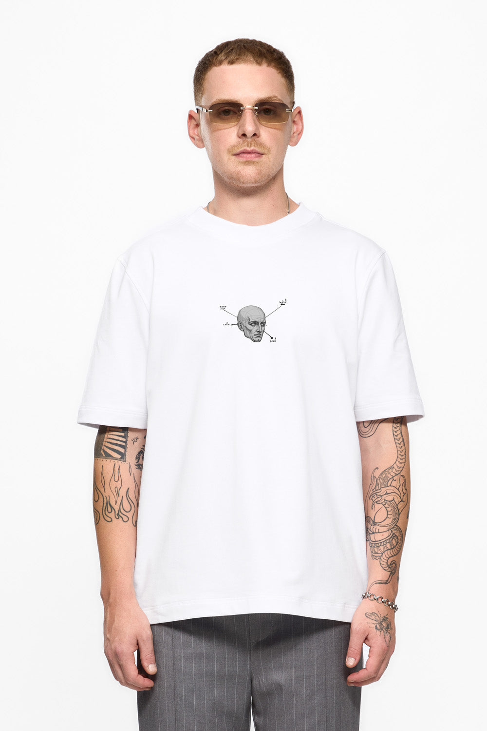 Tricou alb cu imprimeu Los angeles