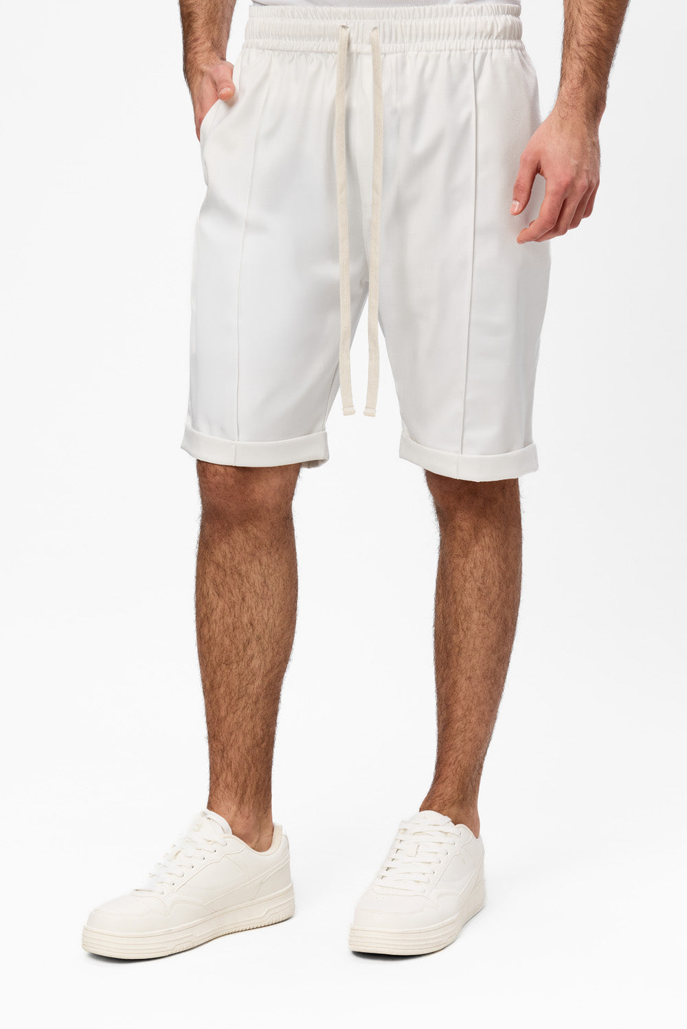 Thomas Off-White Cloth Shorts