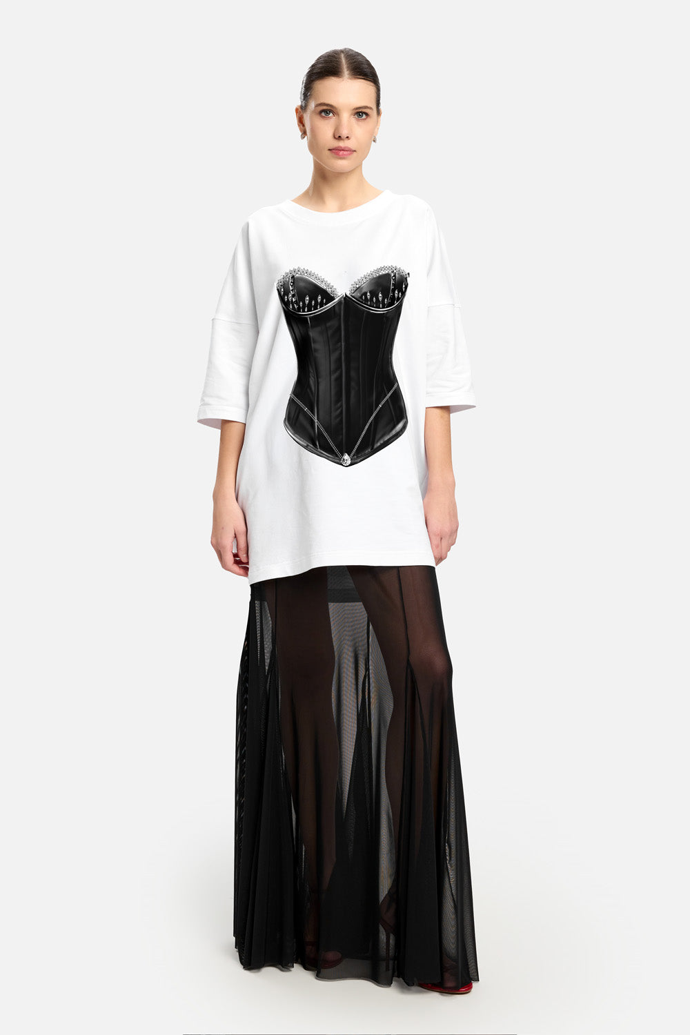 Rochie cu imprimeu Vanta | Femei | Alb | Stil Modern & Elegant | Confort & Funcționalitate | Atelier Hamza
