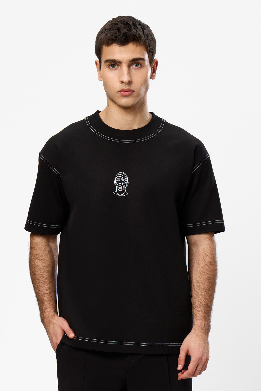 Tricou Negru cu imprimeu Find Your Balance