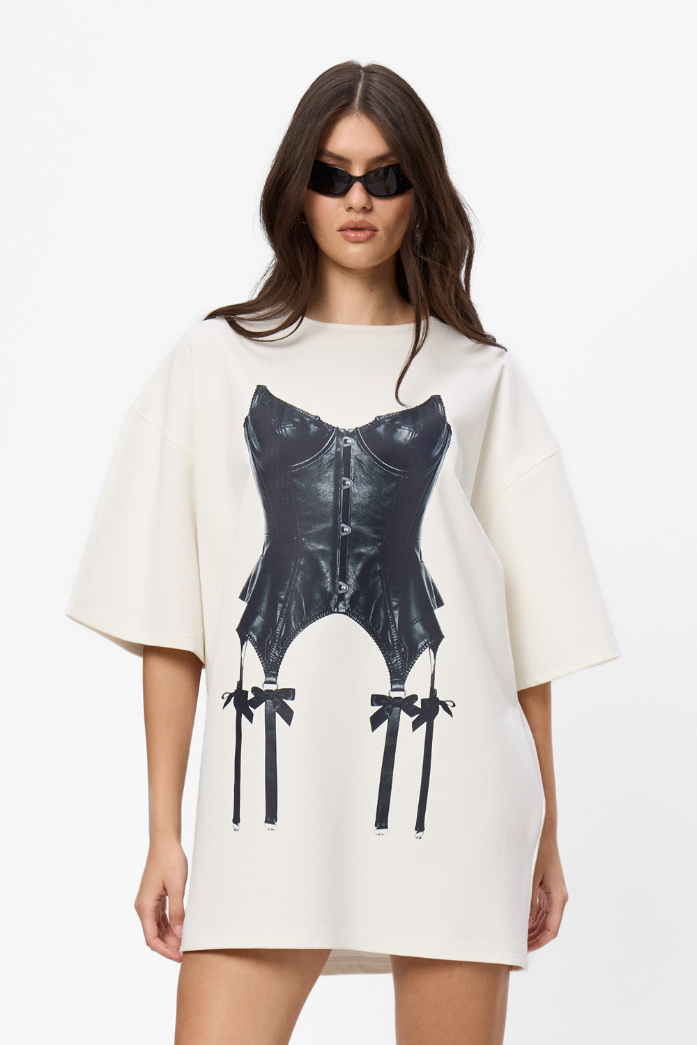 Kyoto Corset printed Off-White Dress