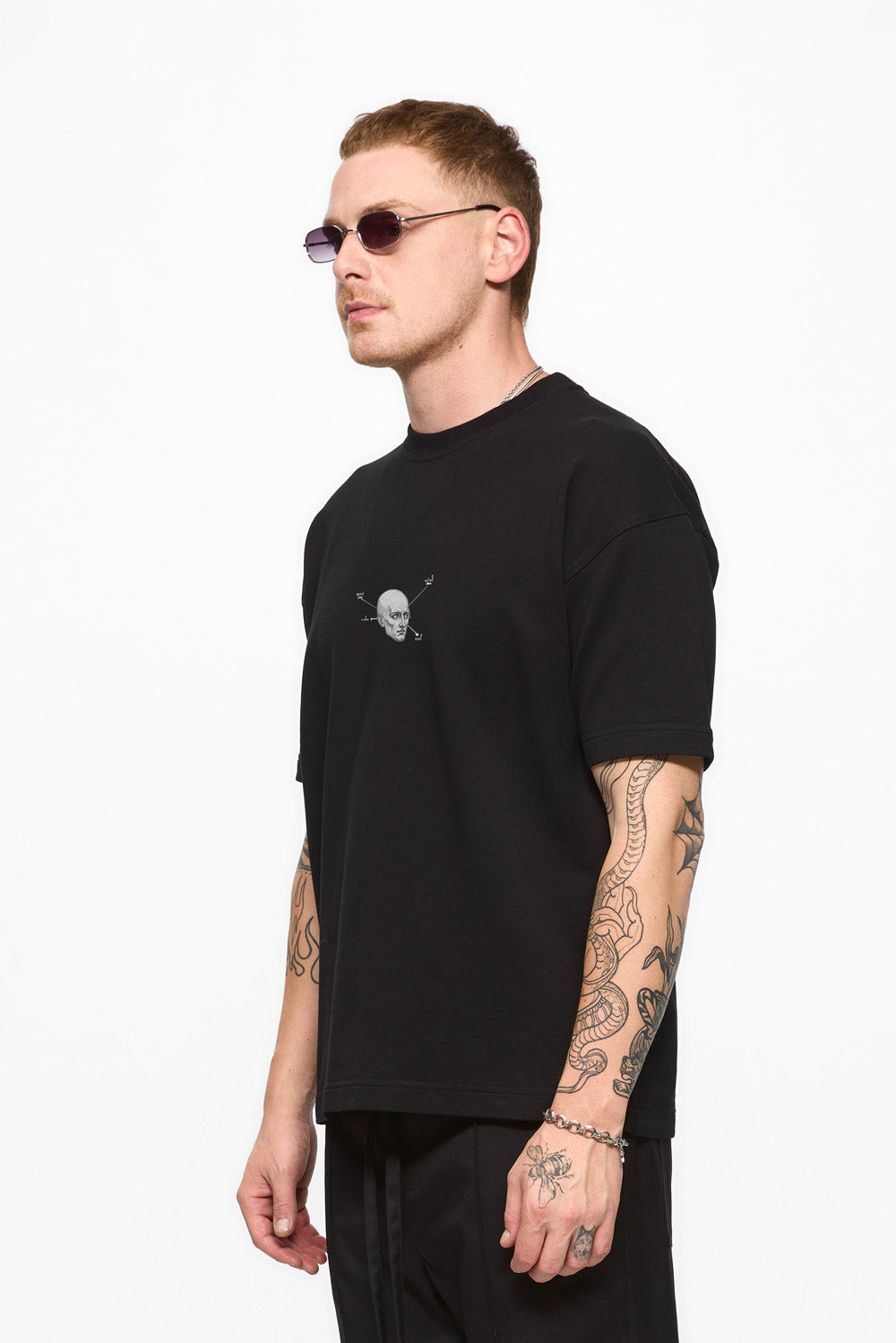 Tricou negru cu imprimeu Los angeles