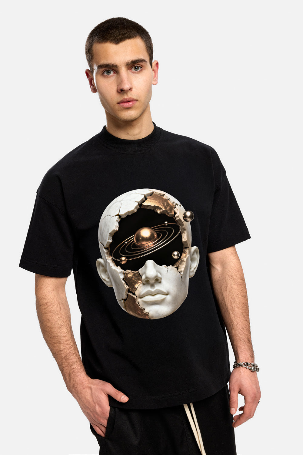 Midas Printed Black T-Shirt