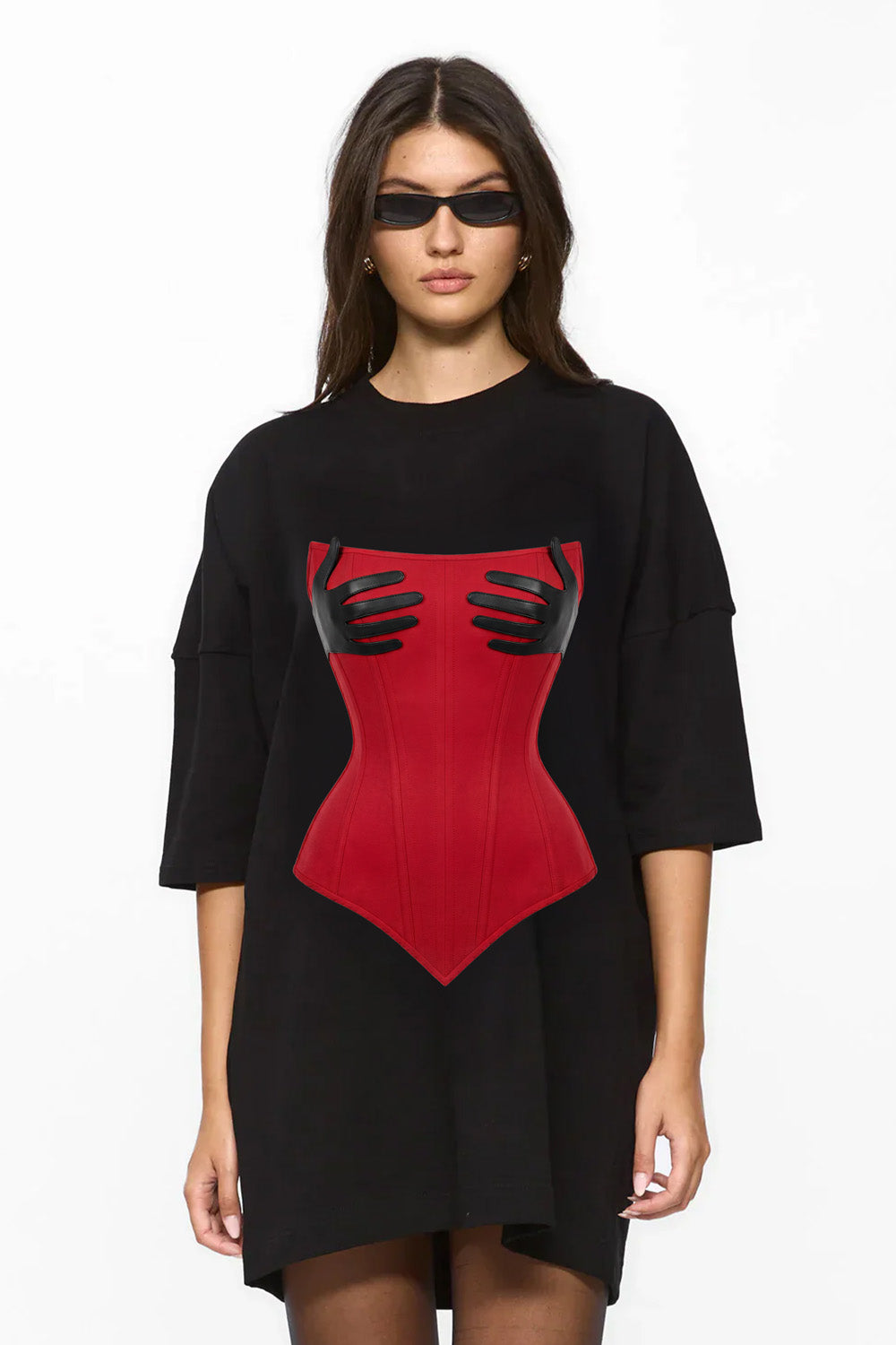 Rochie neagra cu imprimeu Noir V2